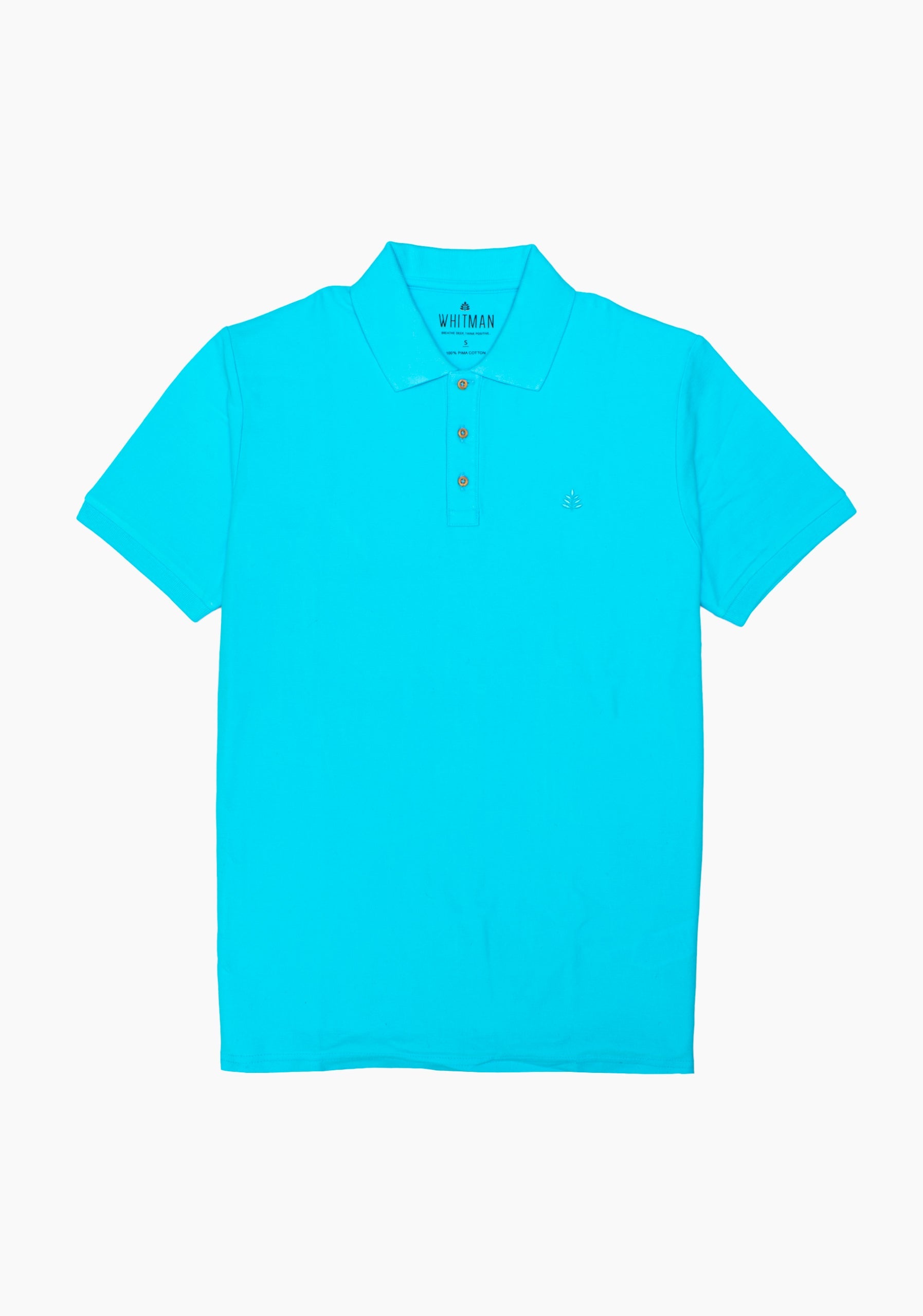 Camiseta Tipo Polo Azul Celeste Estilo Fresco Whitman Store