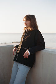 Chaqueta M Violetta Denim Bord. Negro
