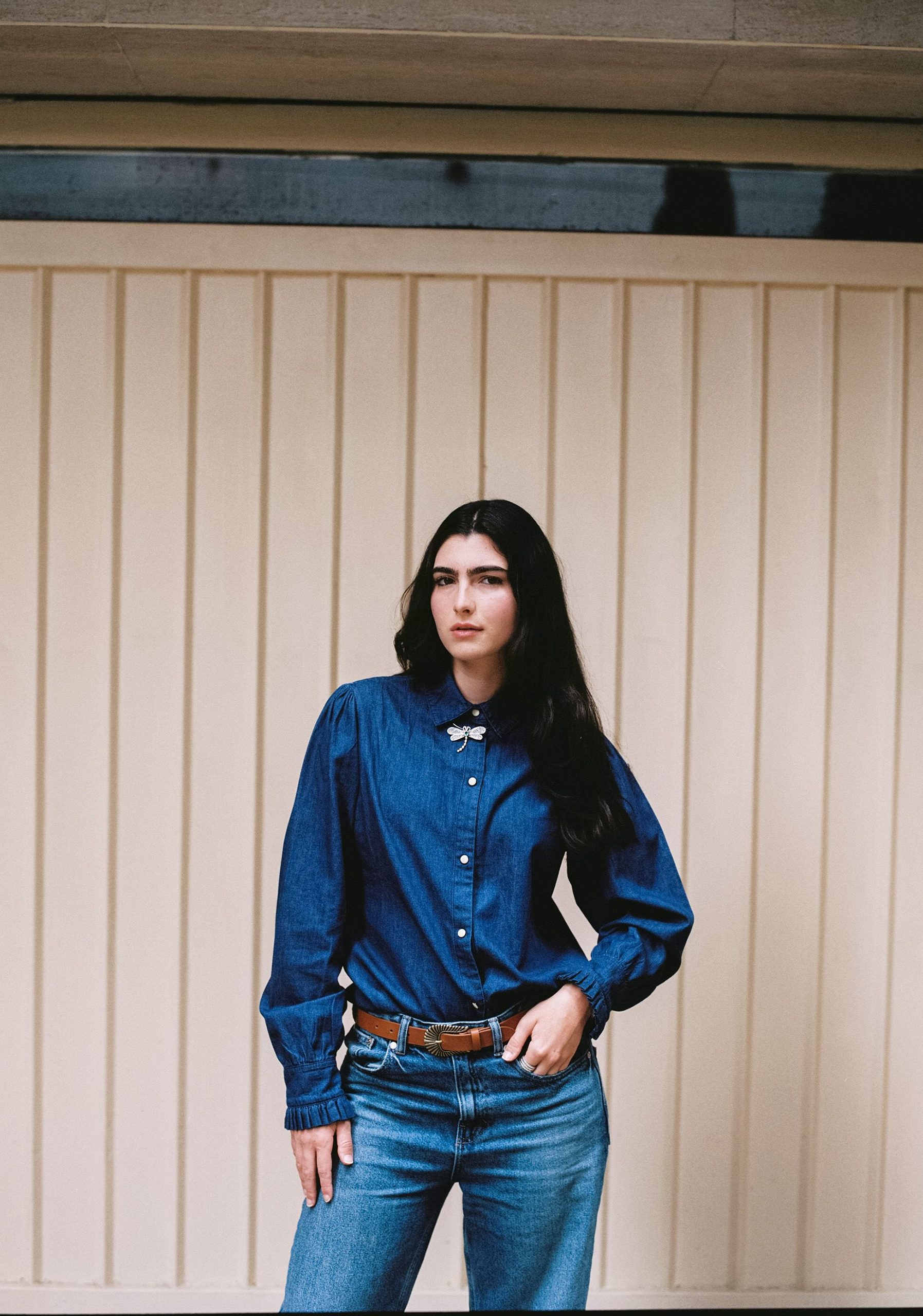 Camisa M Adria Indigo Azul Oscuro