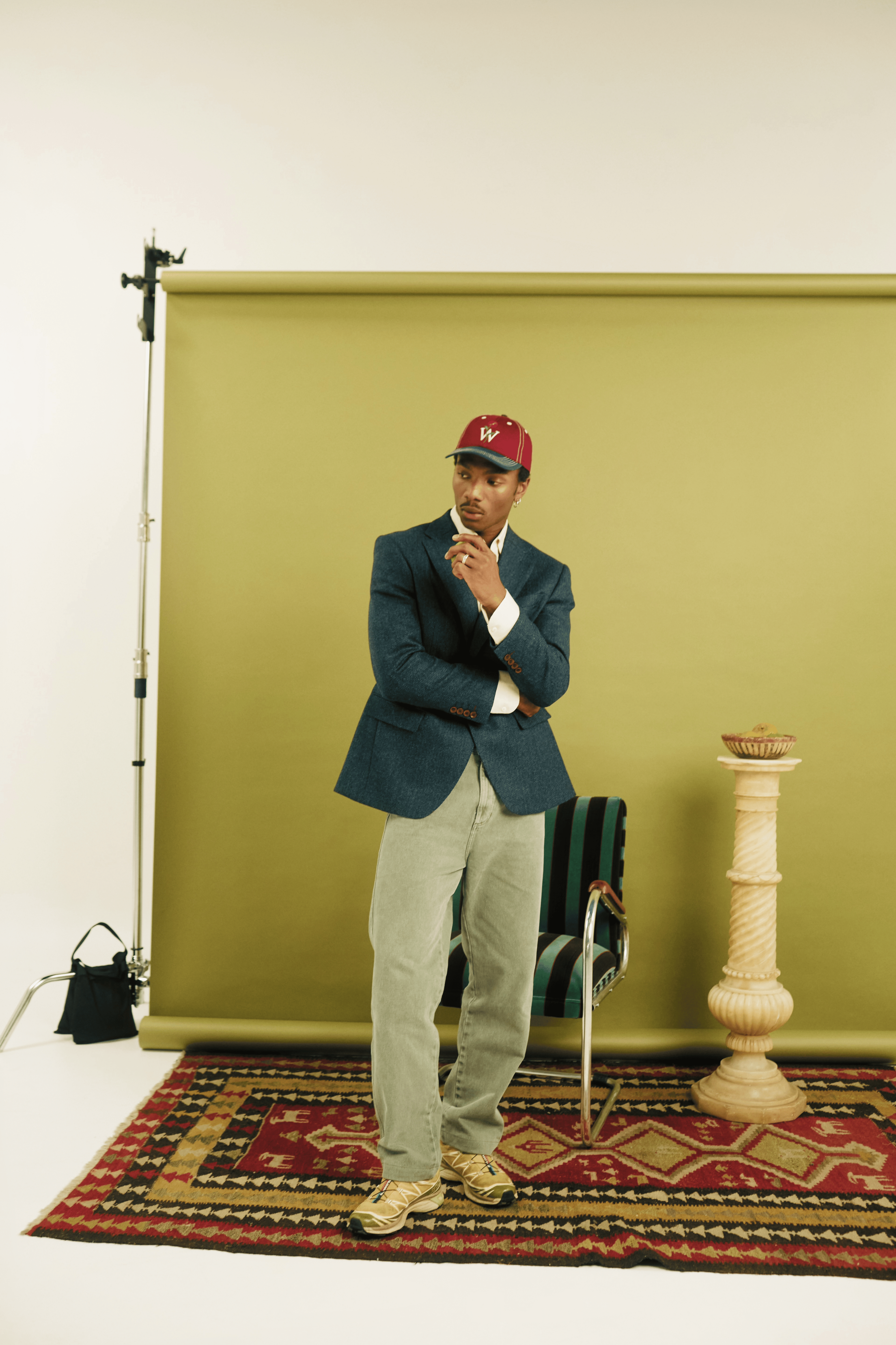 Blazer H Poet Bols Parche Unicolor Azul Osc