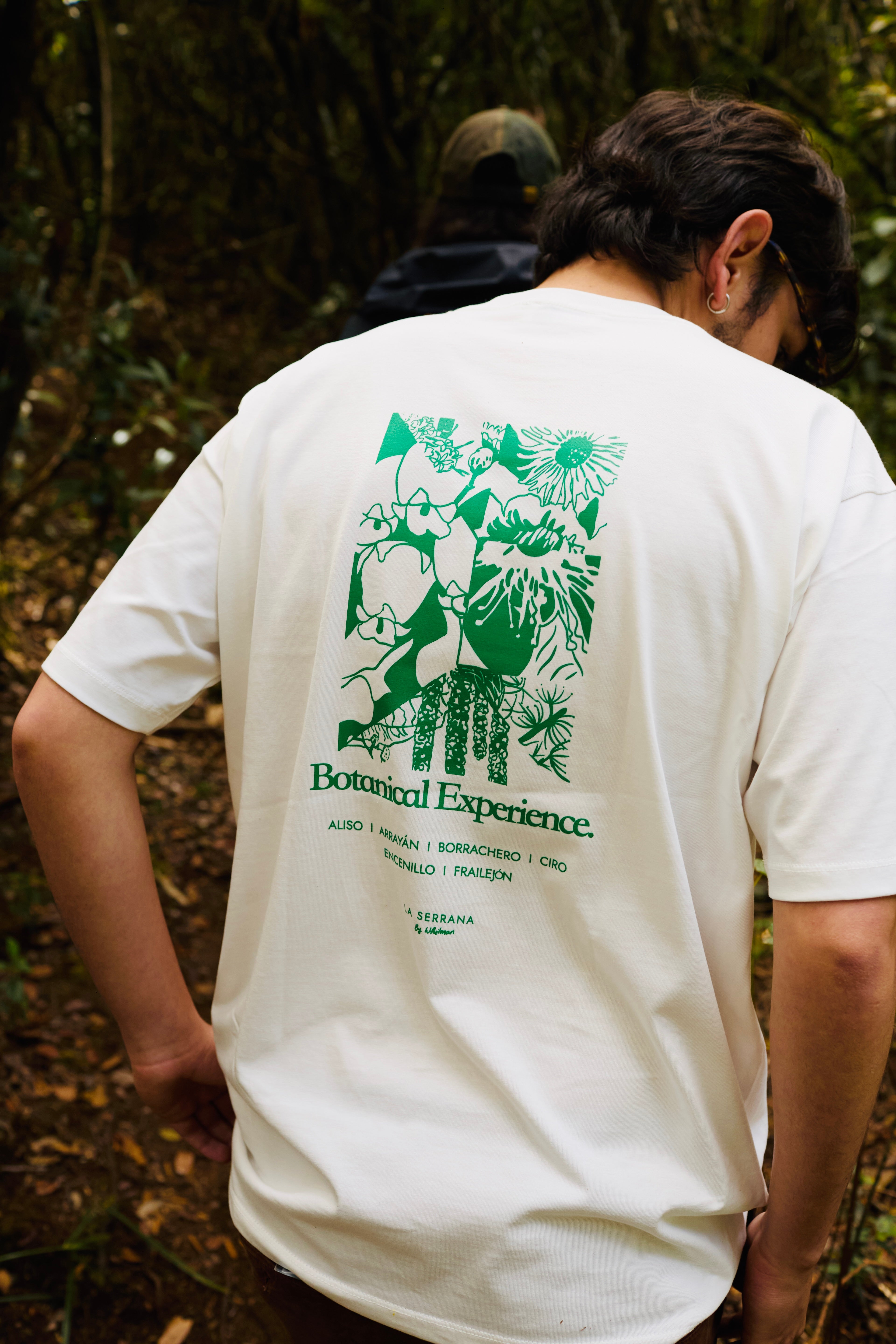 Camiseta H Live Happy Serrana Estampada Marfil