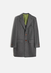 Abrigo H Legado Unicolor Lana Gris Med