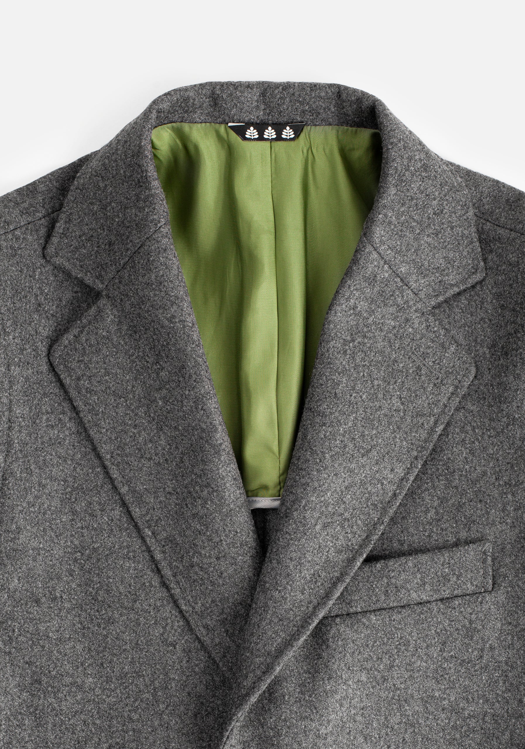 Abrigo H Legado Unicolor Lana Gris Med