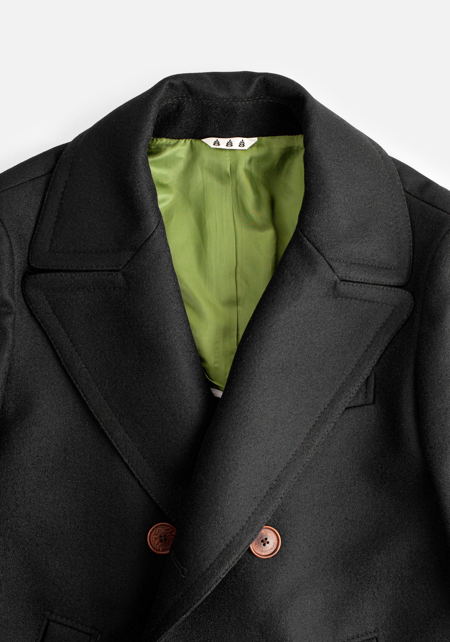 Abrigo H Loretto Unicolor Lana Negro