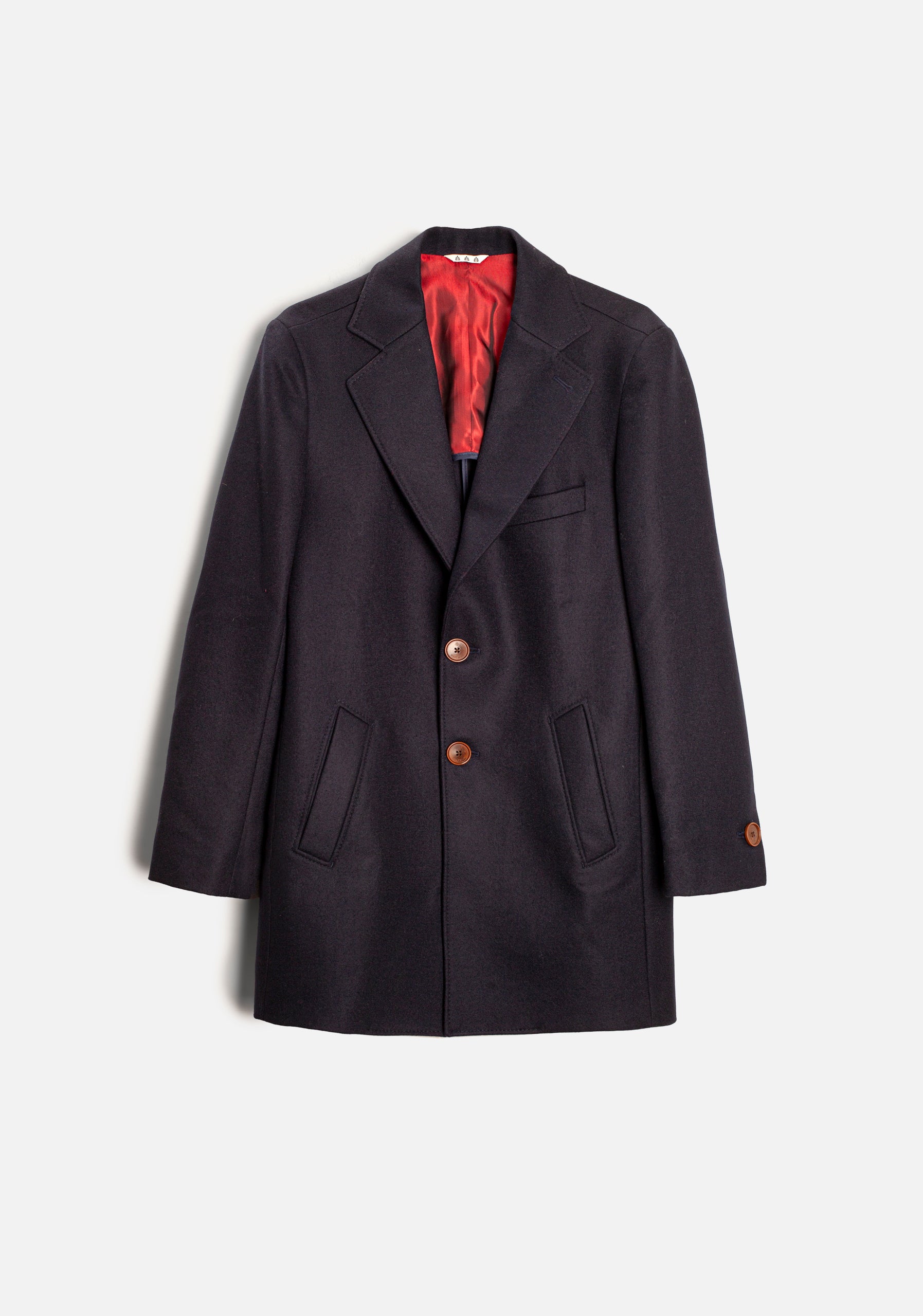 Abrigo H Nuevo Clásico Largo Azul Oscuro