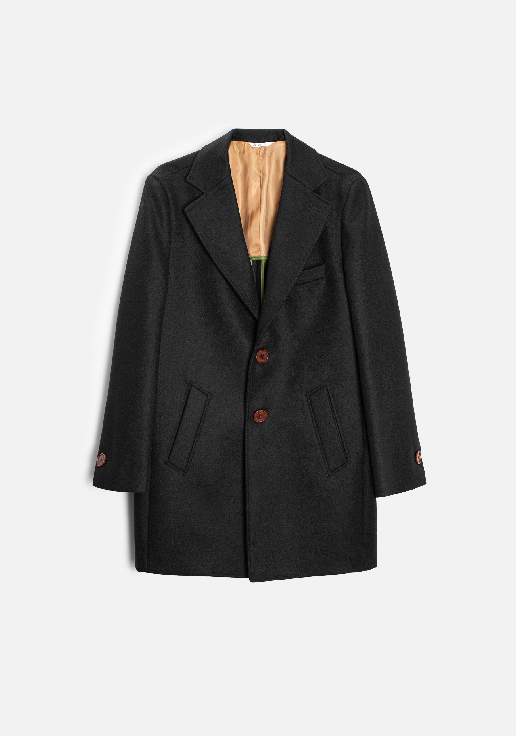 Abrigo H Nuevo Clasico Largo Negro