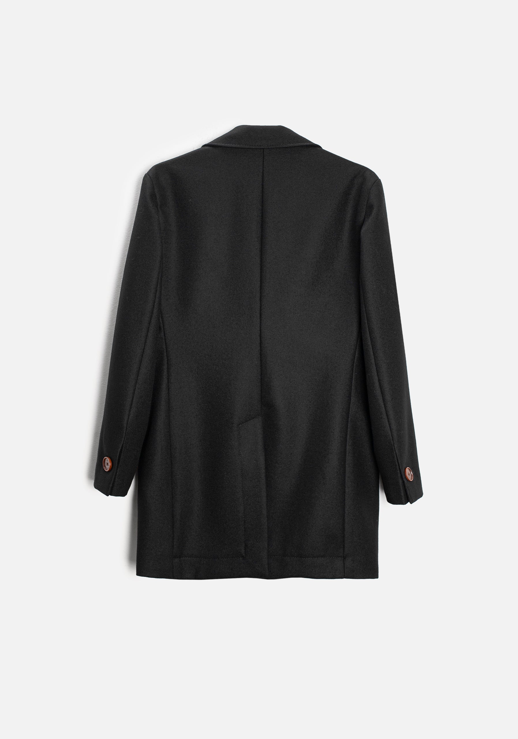 Abrigo H Nuevo Clasico Largo Negro