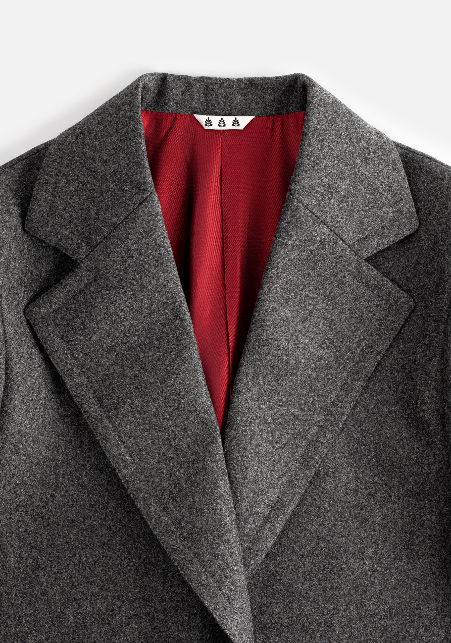 Abrigo M Varenna Unicolor Lana Gris Med