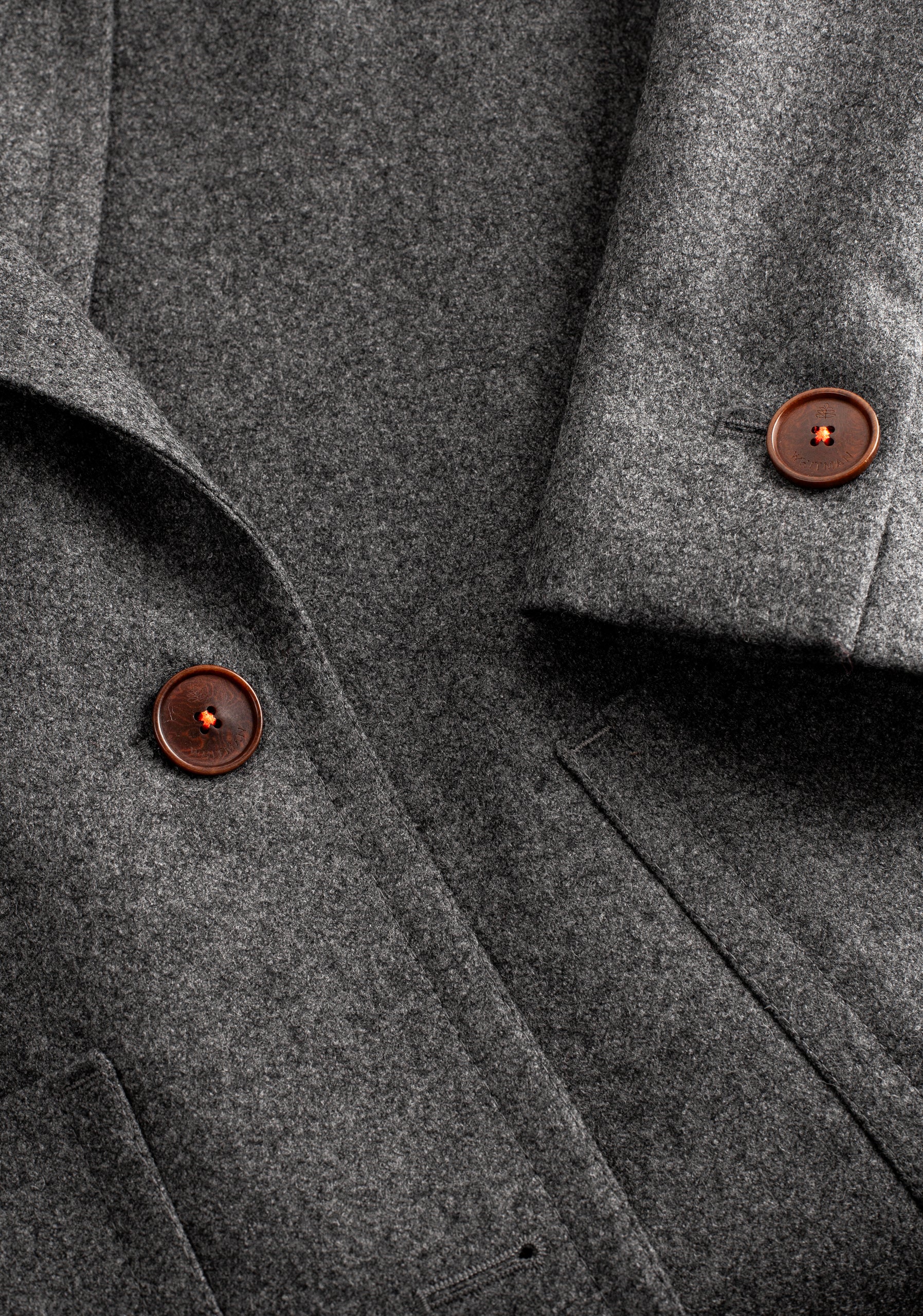 Abrigo M Varenna Unicolor Lana Gris Med