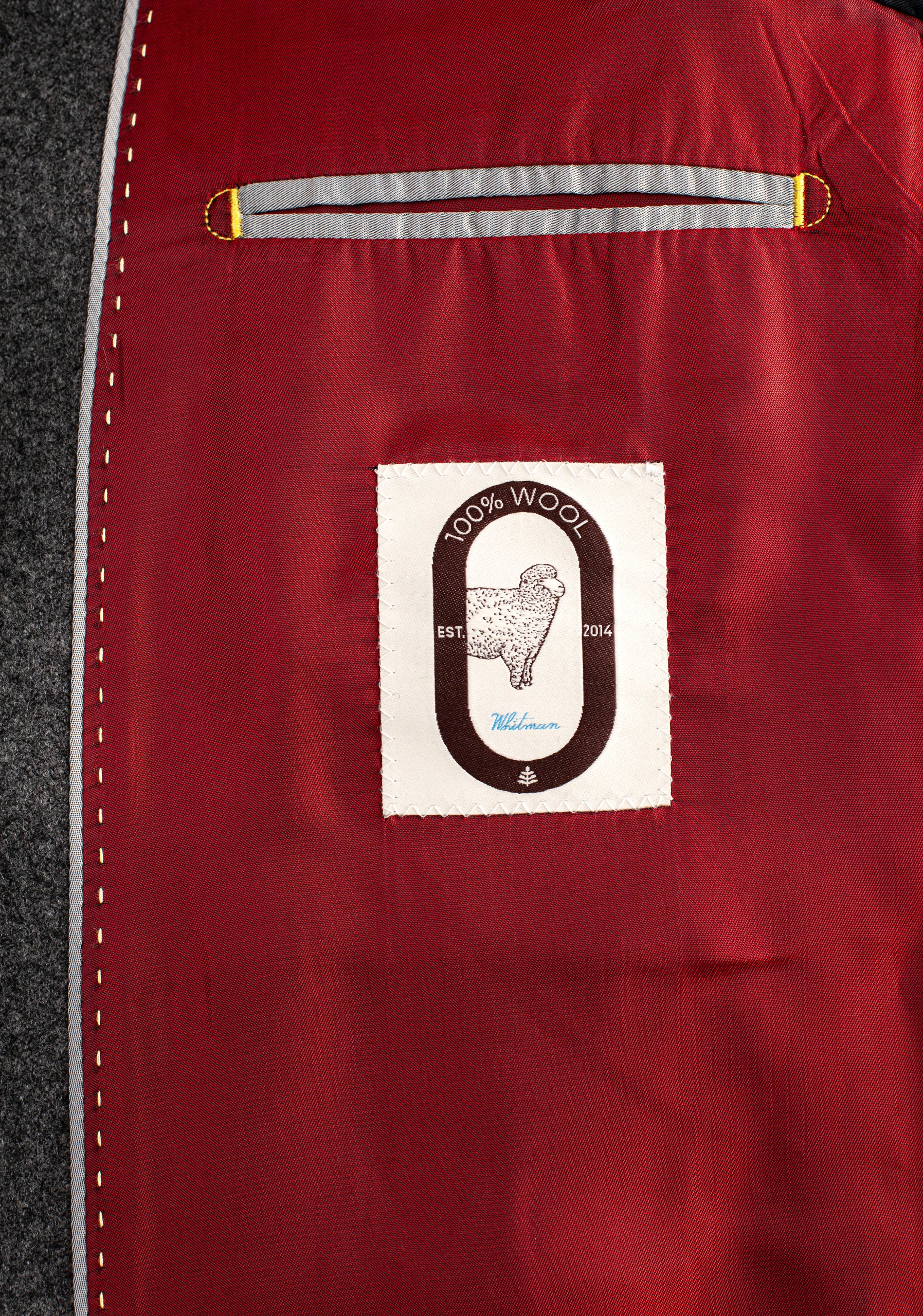 Abrigo M Varenna Unicolor Lana Gris Med