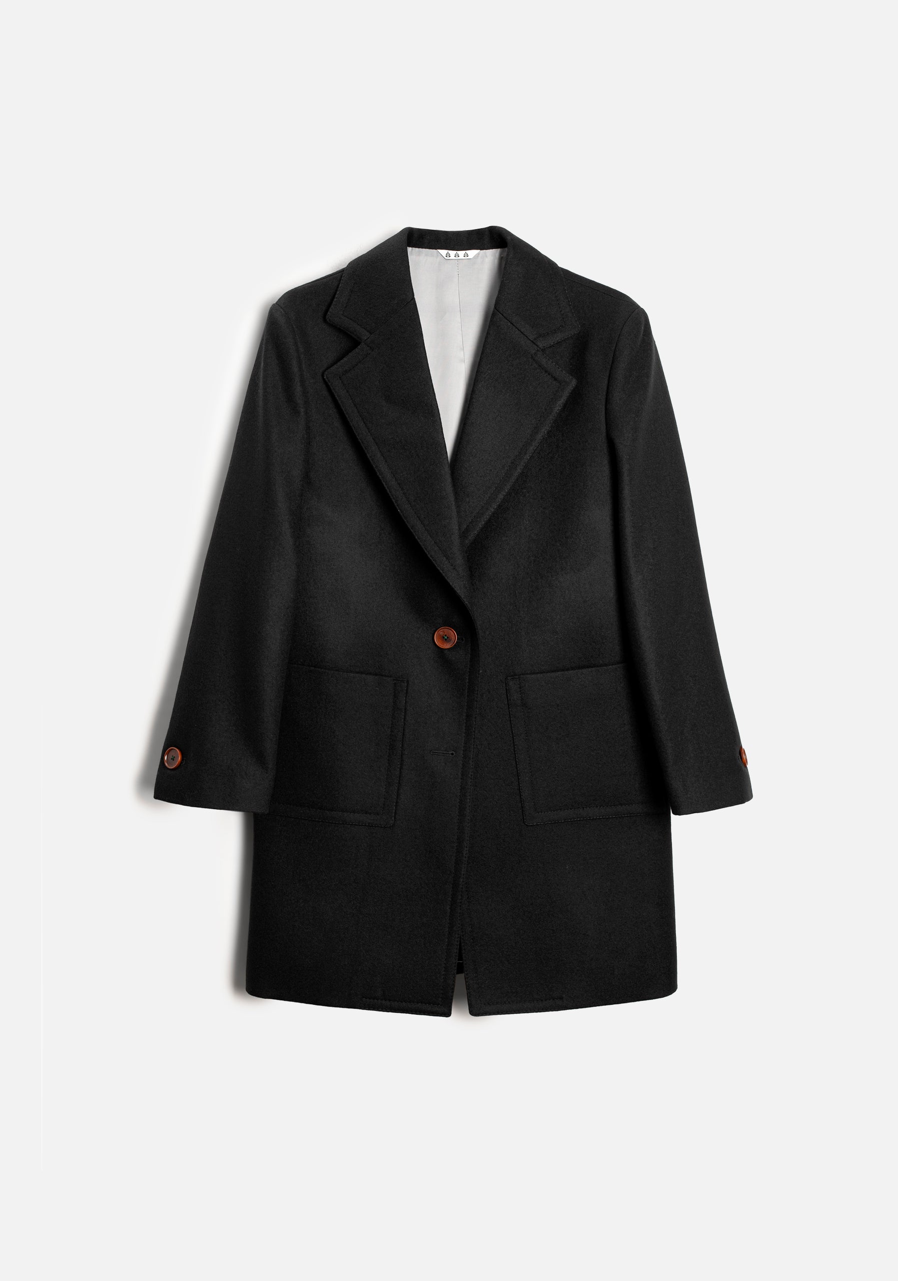 Abrigo M Varenna Unicolor Lana Negro