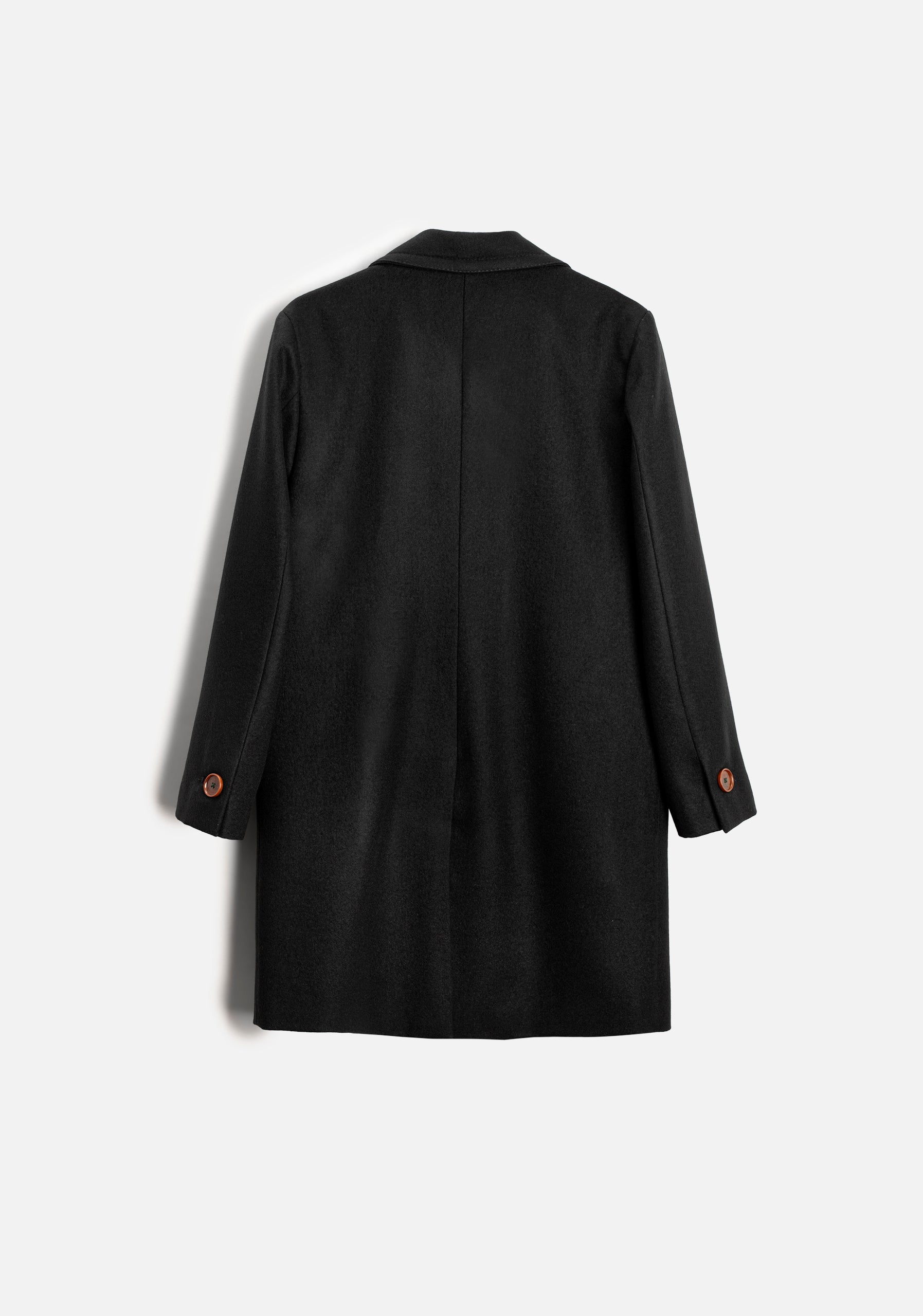 Abrigo M Varenna Unicolor Lana Negro