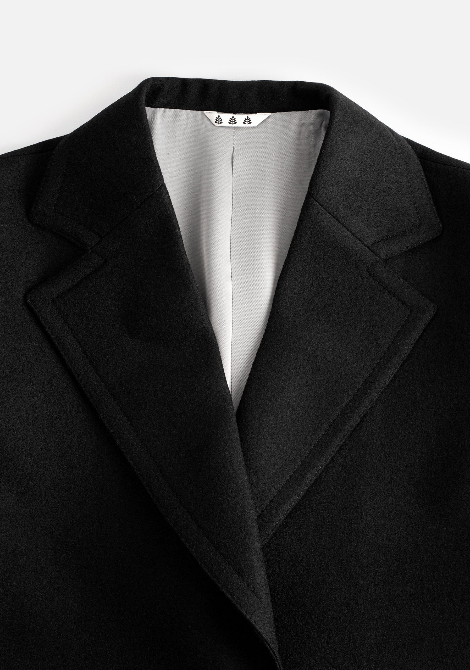 Abrigo M Varenna Unicolor Lana Negro