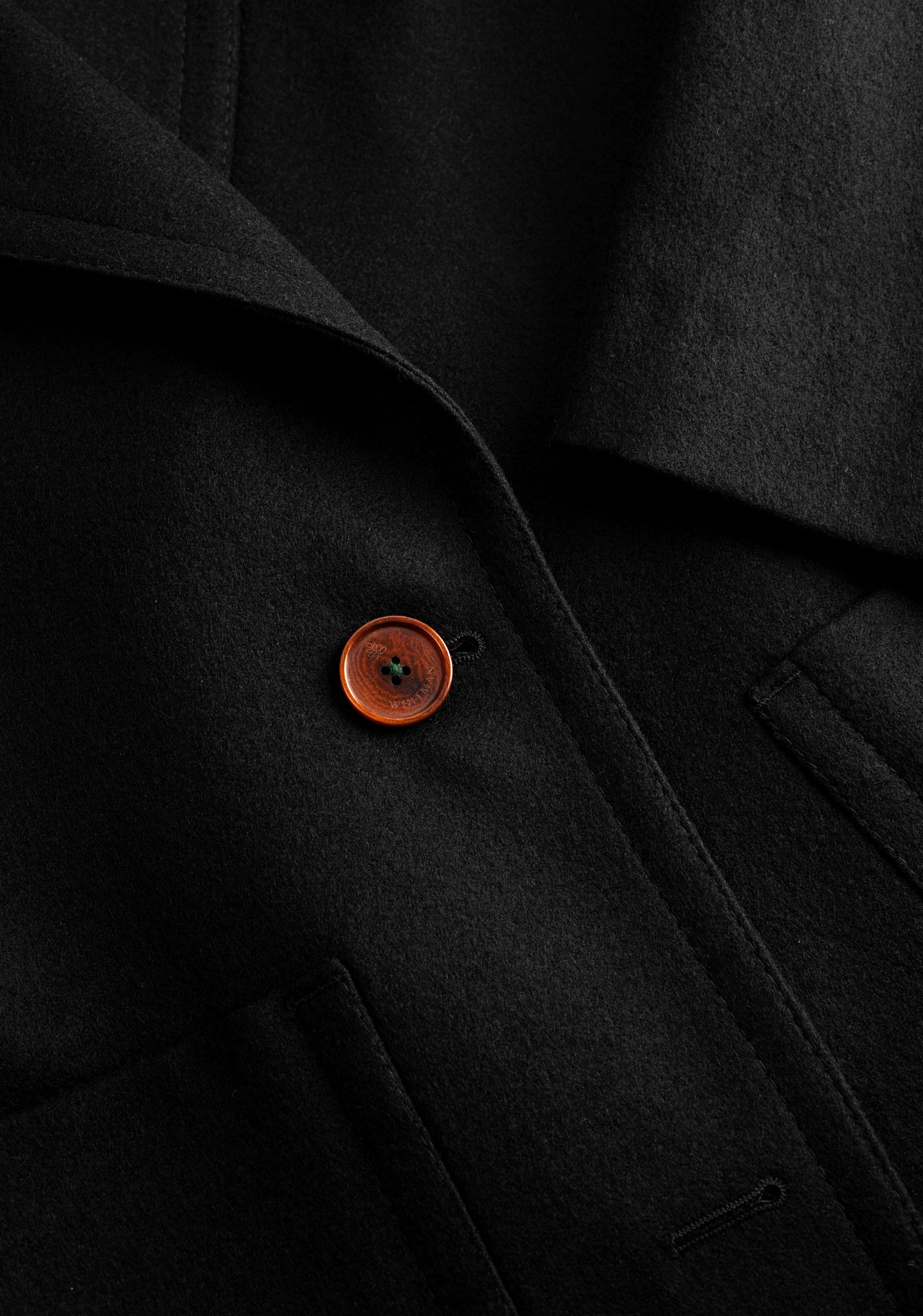 Abrigo M Varenna Unicolor Lana Negro