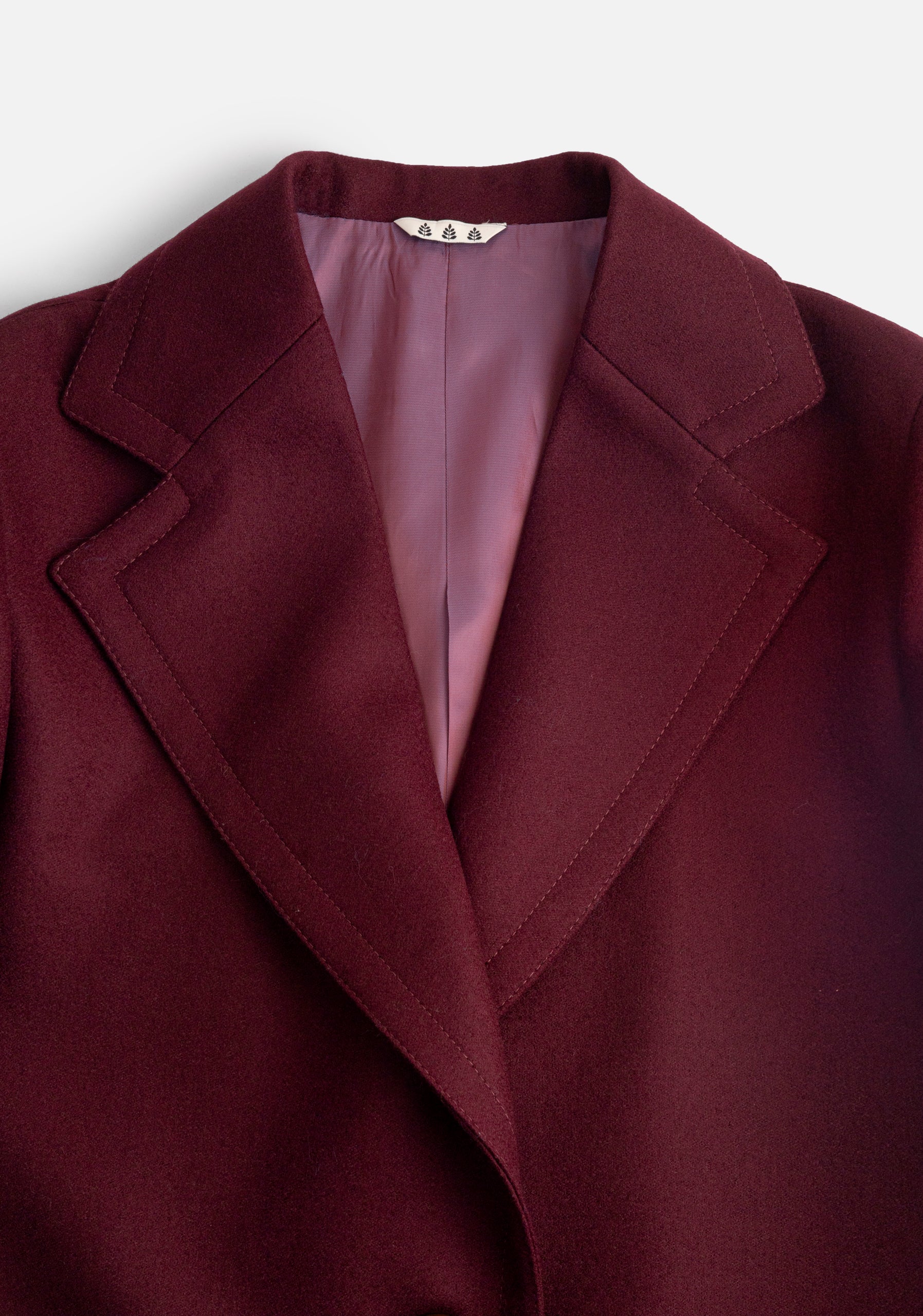 Abrigo M Varenna Unicolor Lana Vinotinto