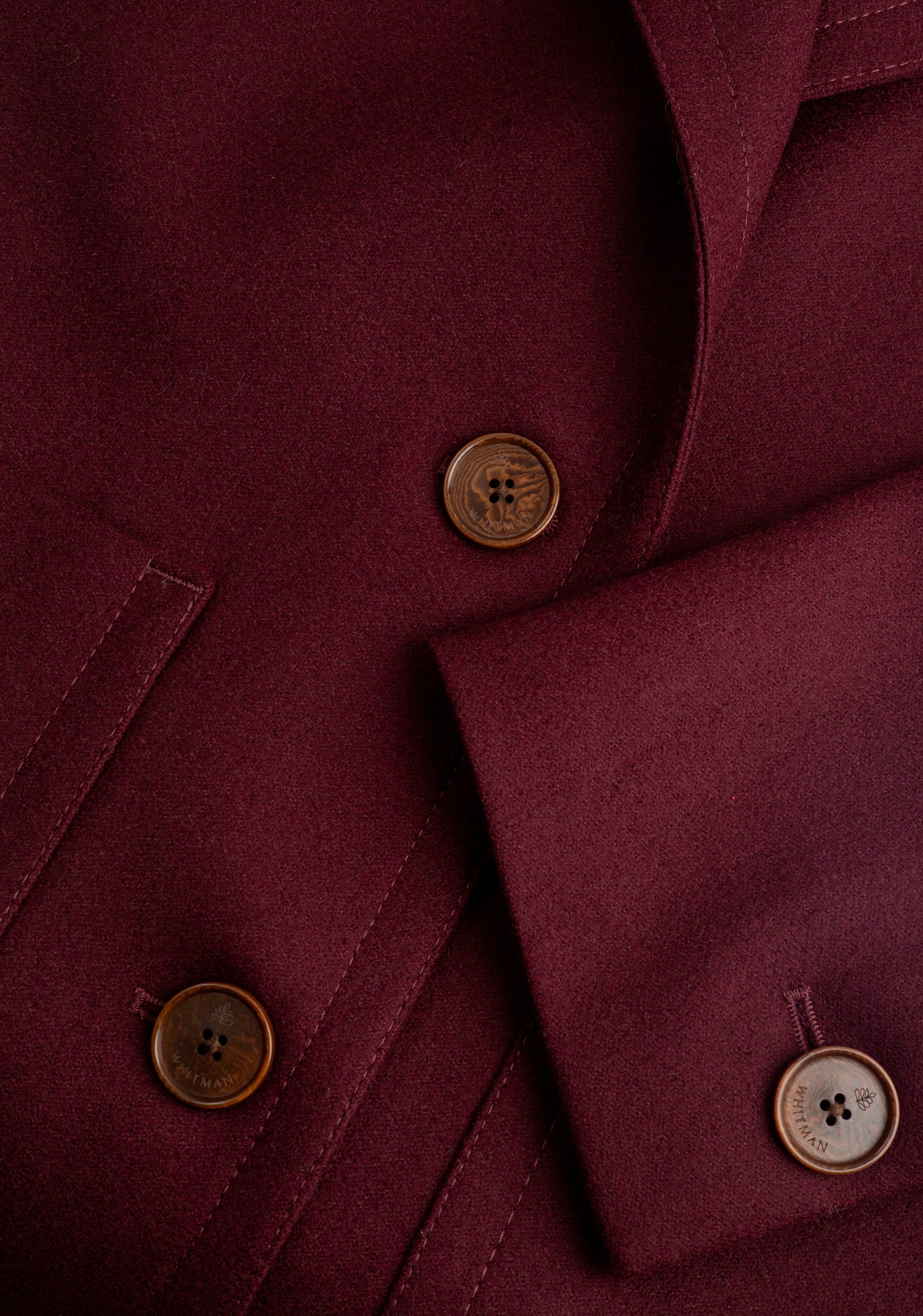 Abrigo M Varenna Unicolor Lana Vinotinto