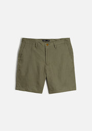 Bermuda H Manabi Lino Unicolor Verde Militar