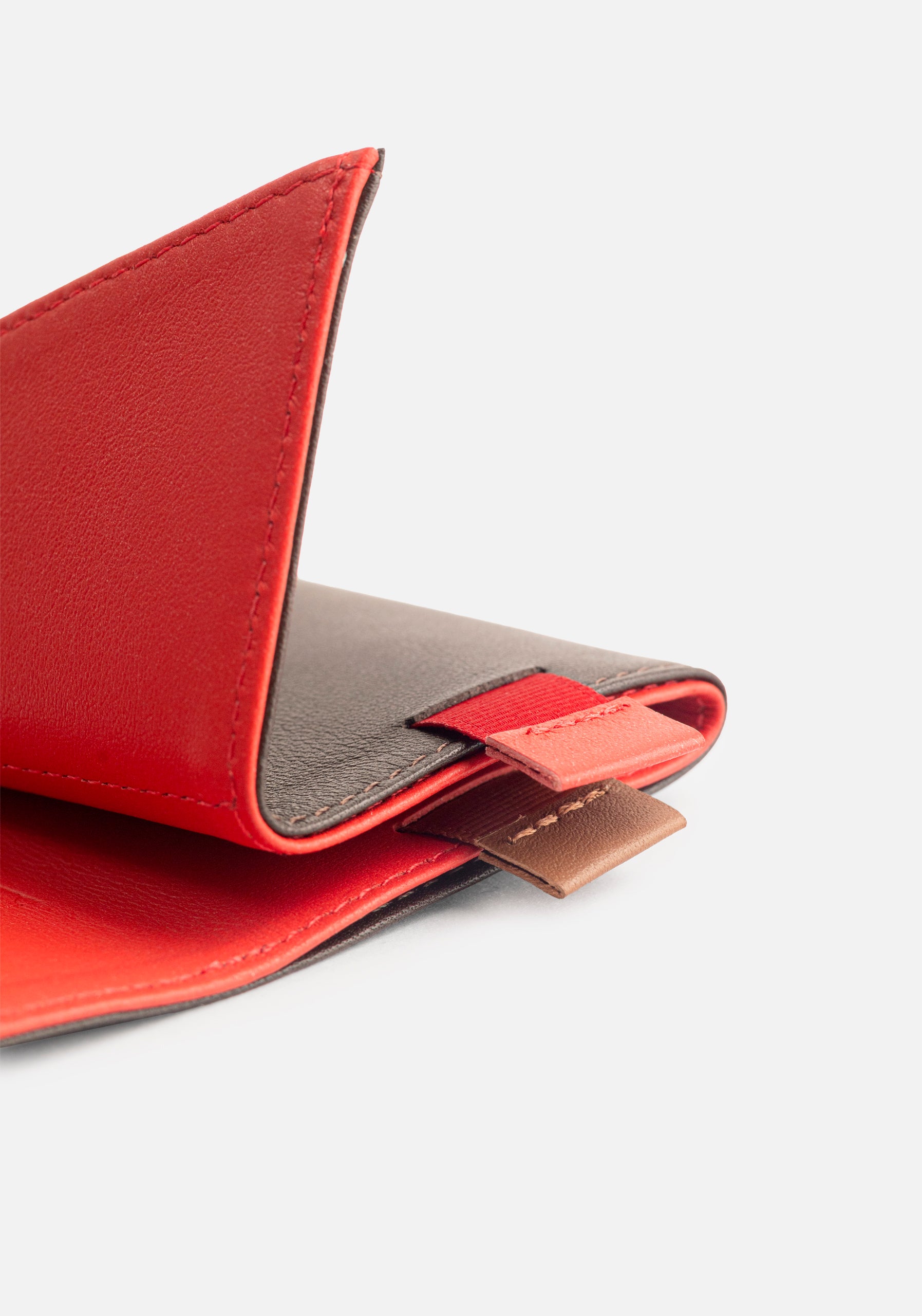 Billetera Frenchie-Whitman Café/Rojo