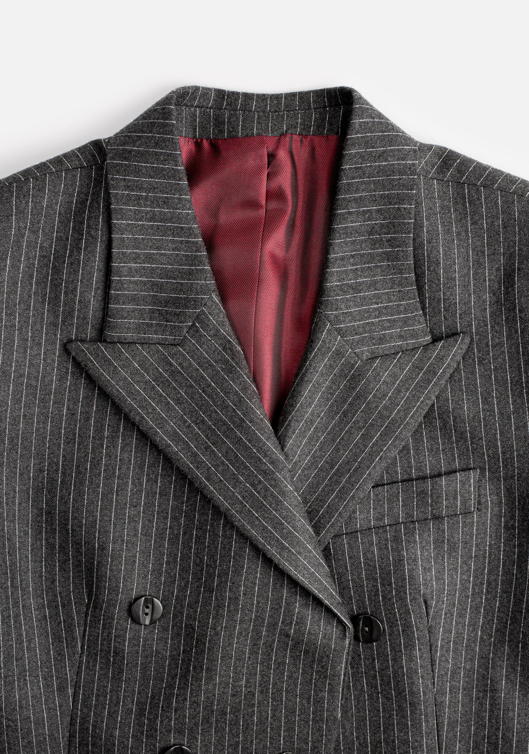 Blazer Cruzado Mujer Gris Osc. Líneas