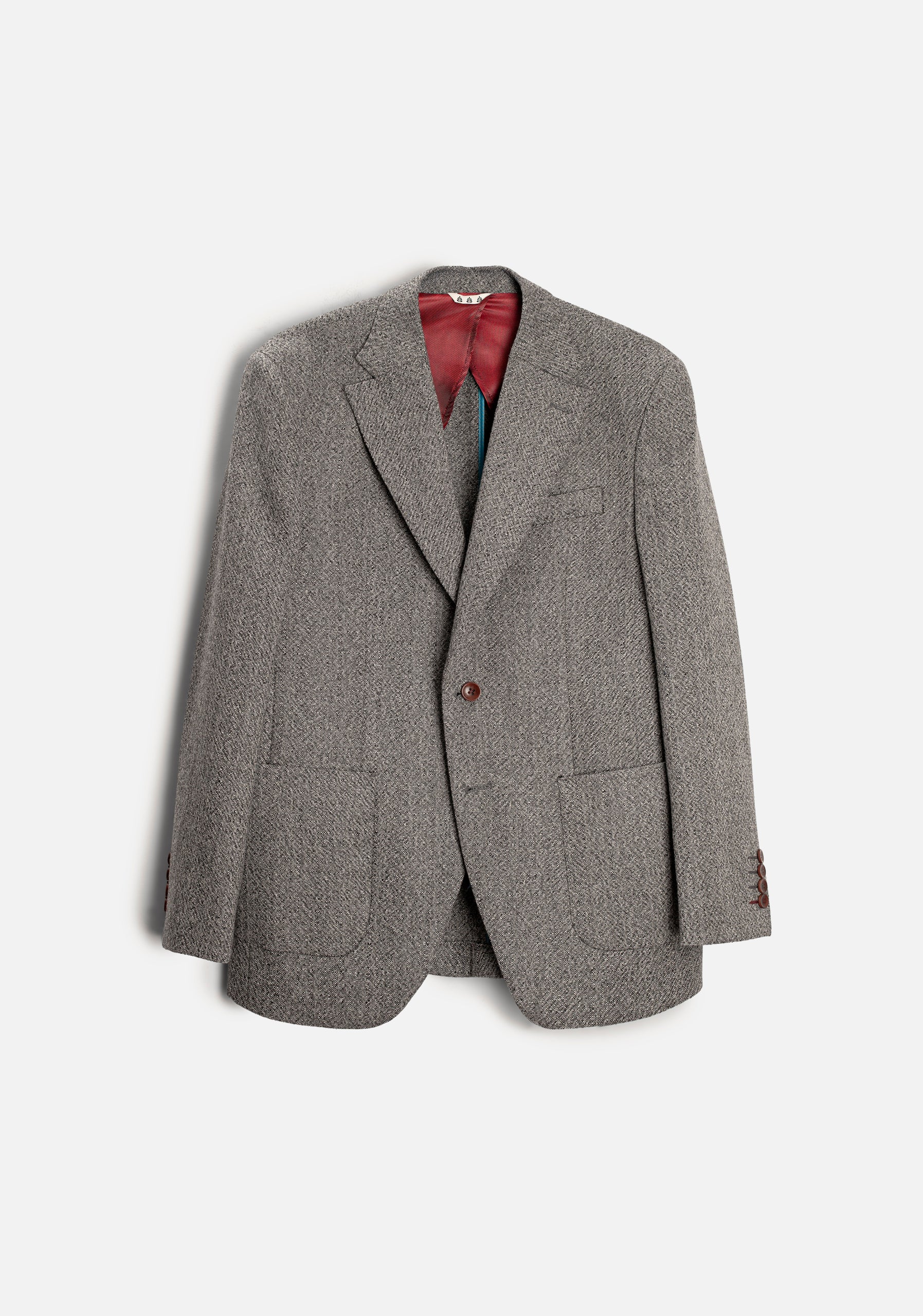 Blazer H Poet Bols. Parche Gris Med Textura