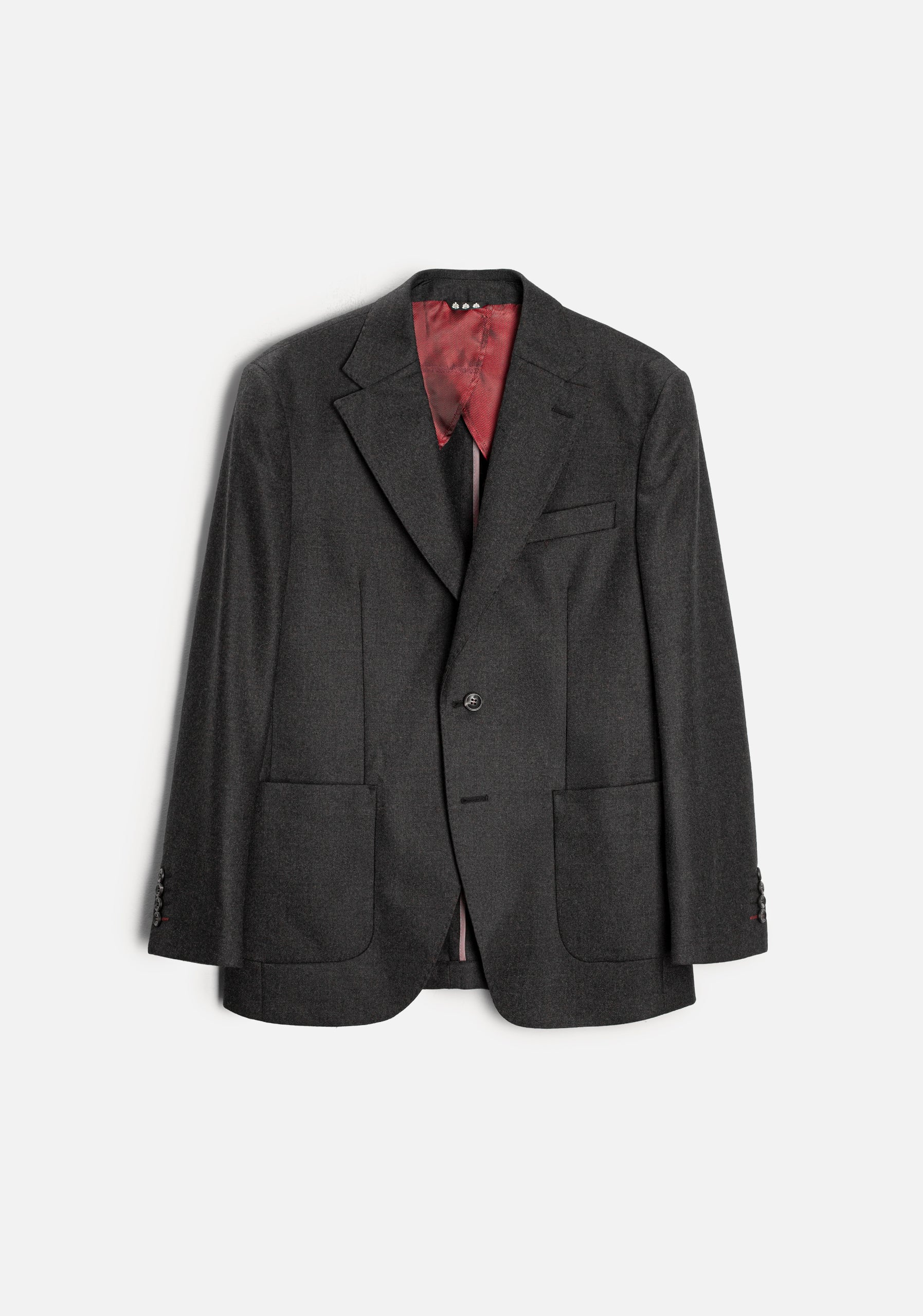Blazer H Poet Lana Unicolor Gris Osc