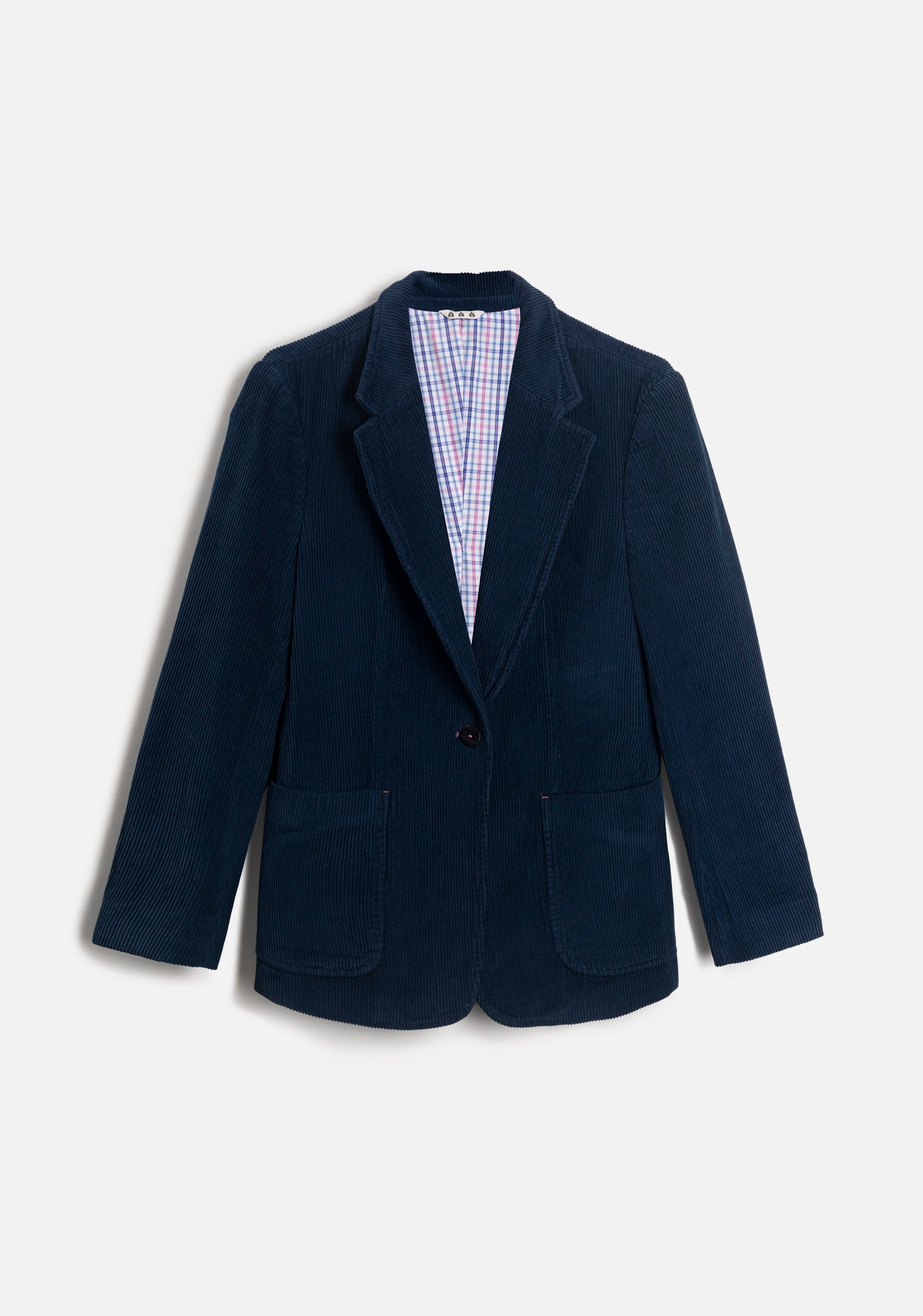 Blazer Poet Estructurado Pana Azul Medio