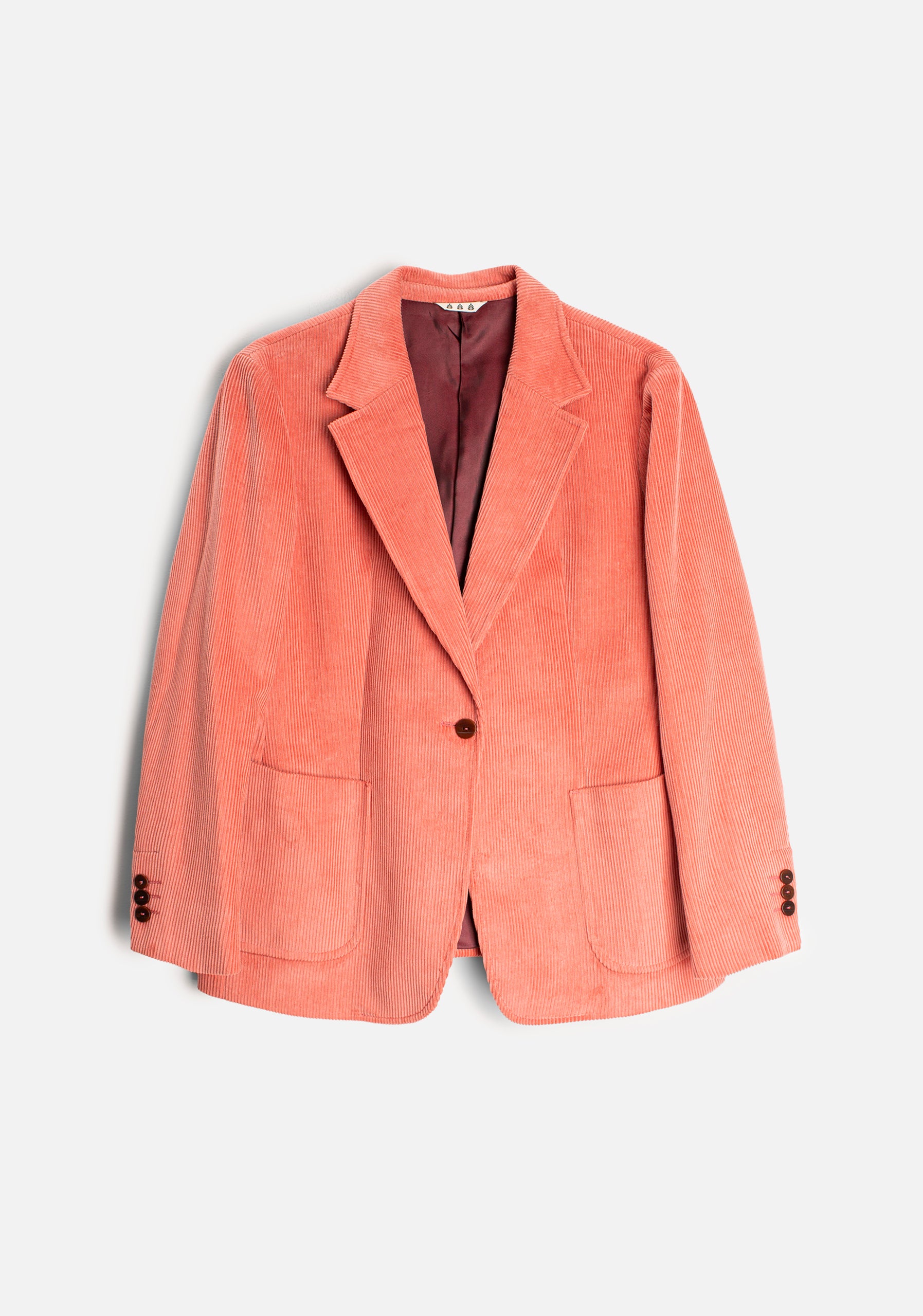 Blazer Poet Estructurado Pana Rosado