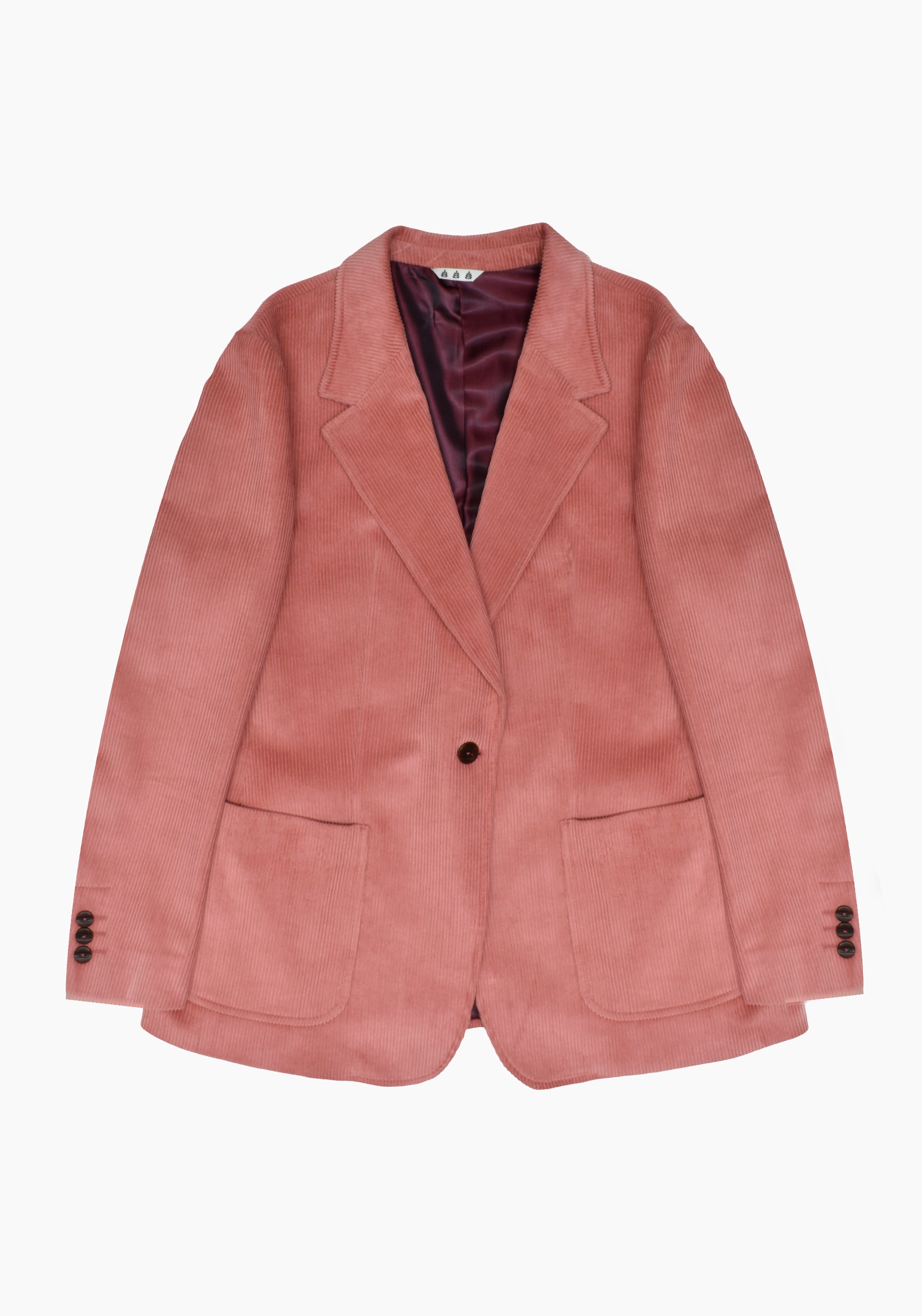 Blazer Poet Estructurado Pana Rosado