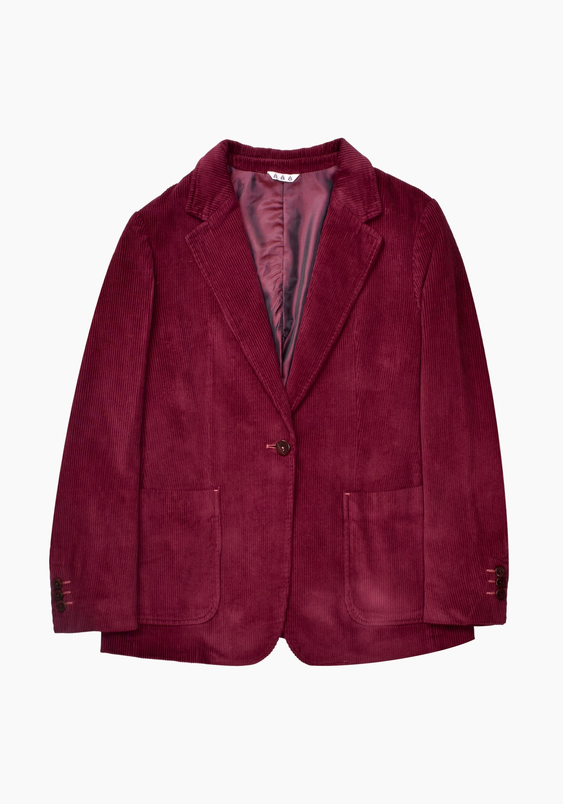 Blazer Poet Estructurado Pana Vino Tinto