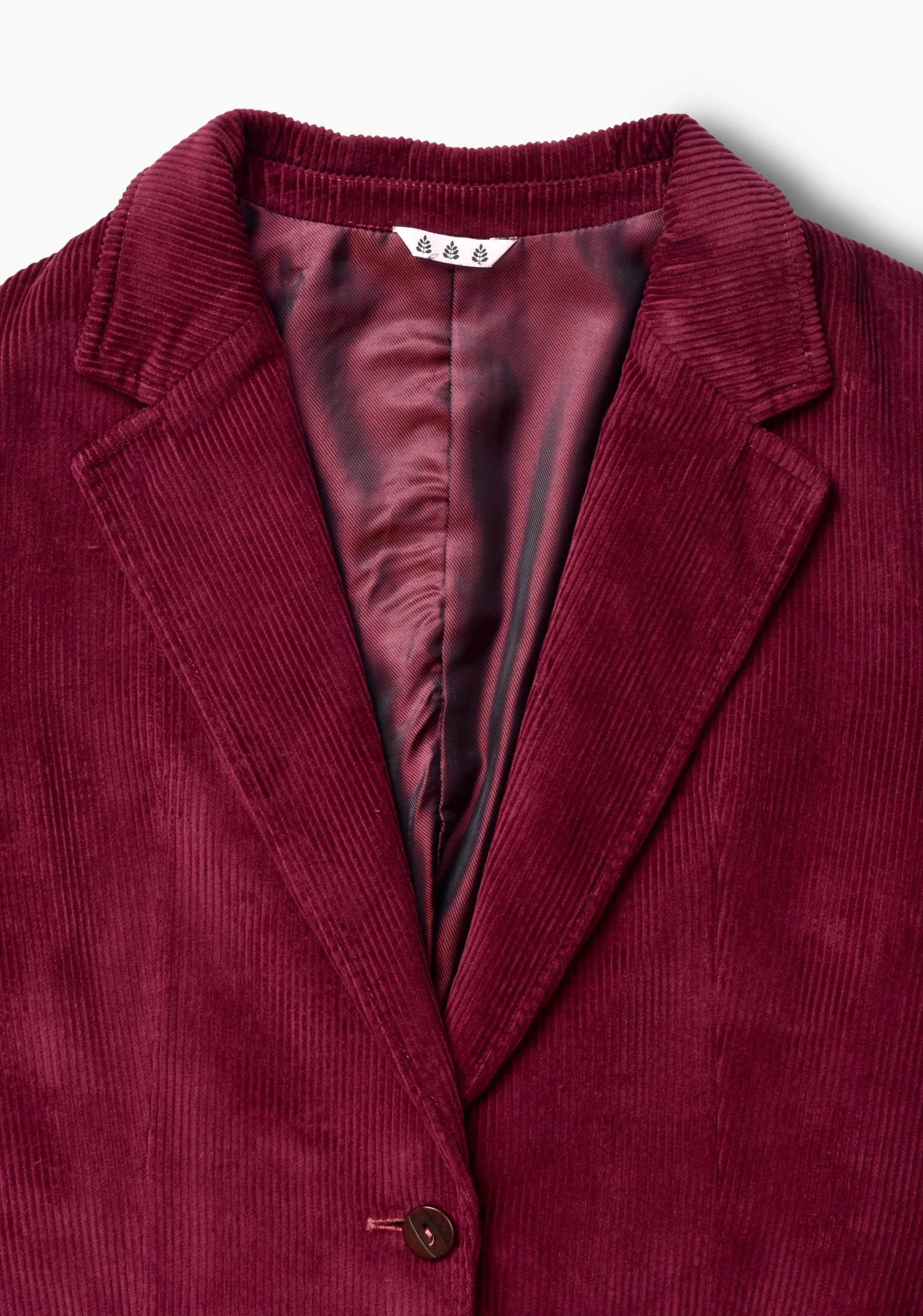 Blazer Poet Estructurado Pana Vino Tinto