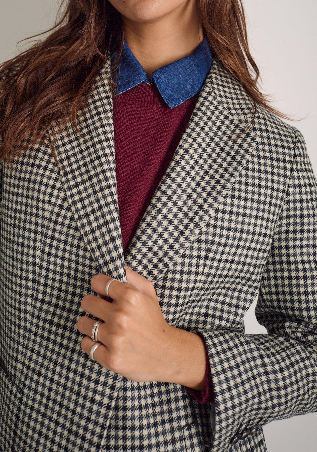 Blazer M Agatha Gallineto Marfil-Negro