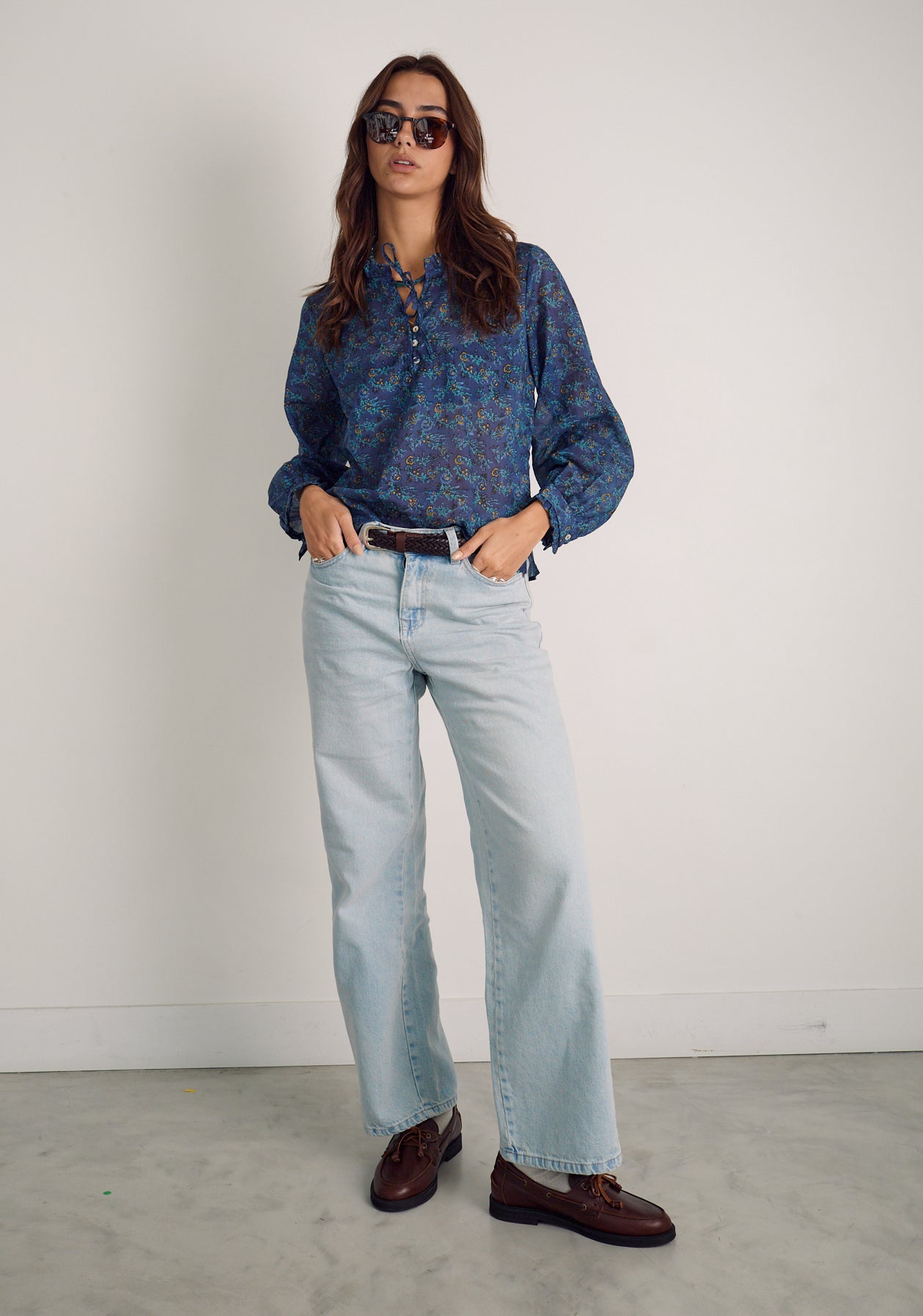 Blusa M Amelia Estampado Azul