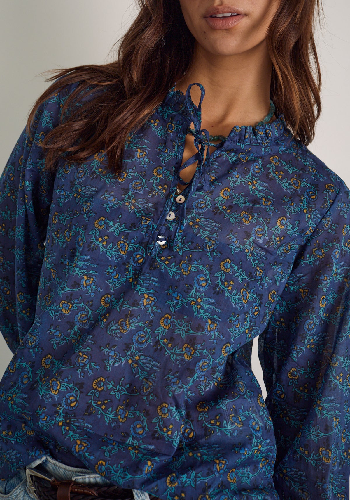 Blusa M Amelia Estampado Azul