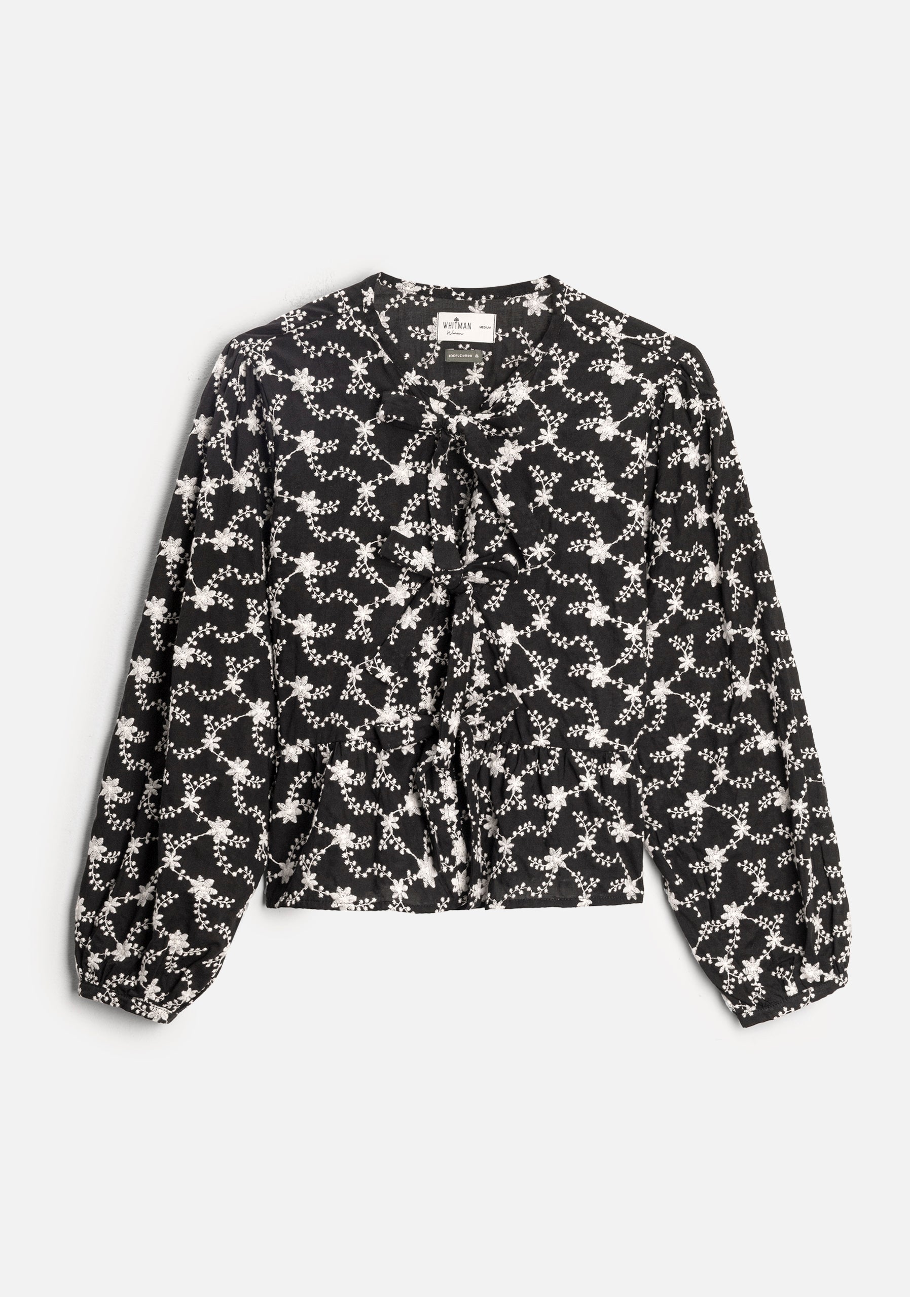 Blusa M Thalia Alg Bord Negro / Marfil