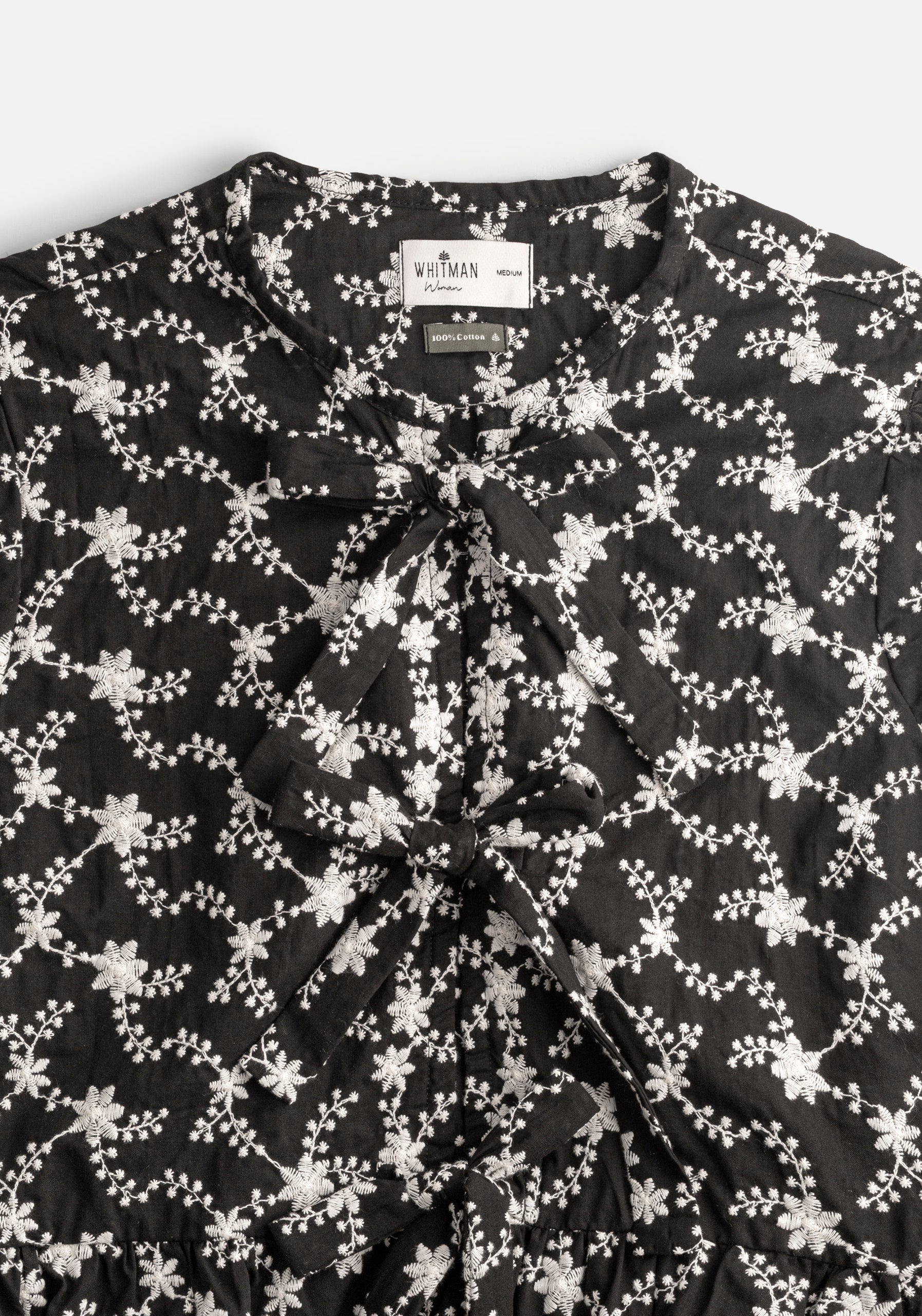 Blusa M Thalia Alg Bord Negro / Marfil