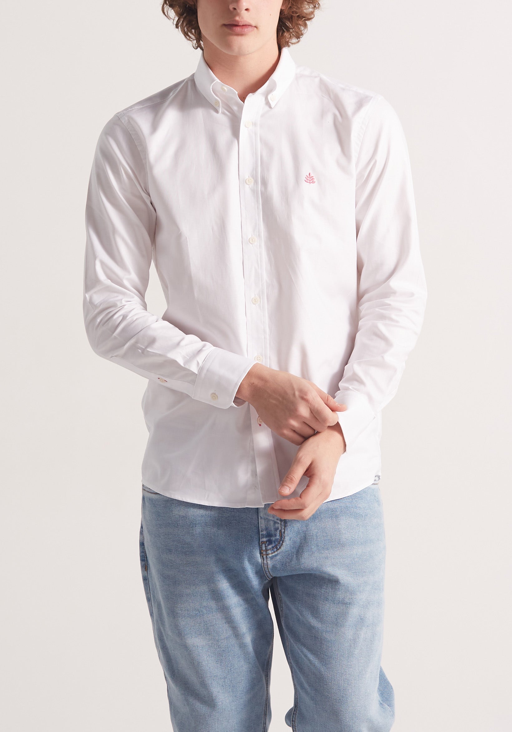 Camisa Whitman Blanca Cuello Button Down