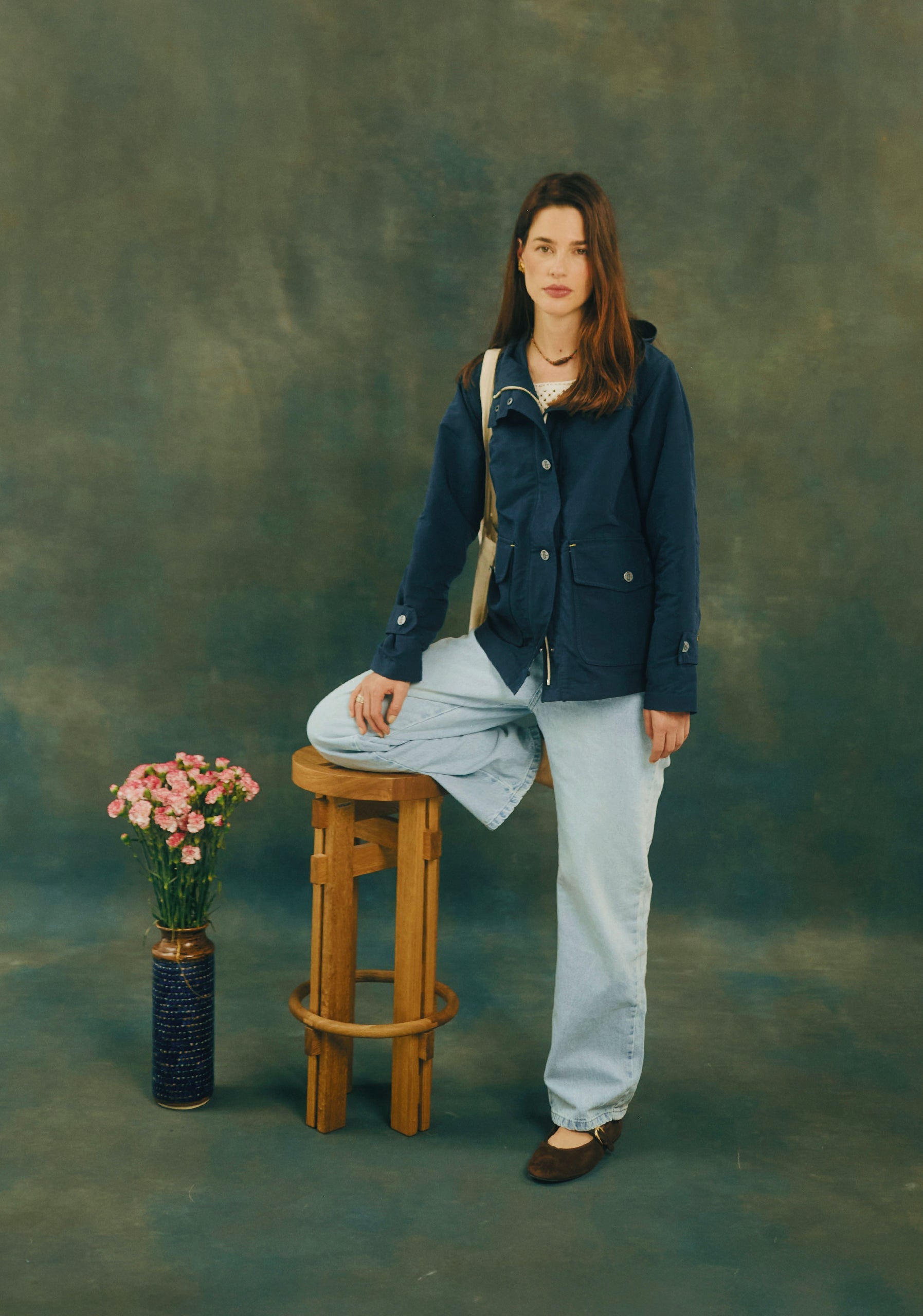 Chaqueta M Chloe Unicolor Azul Oscuro