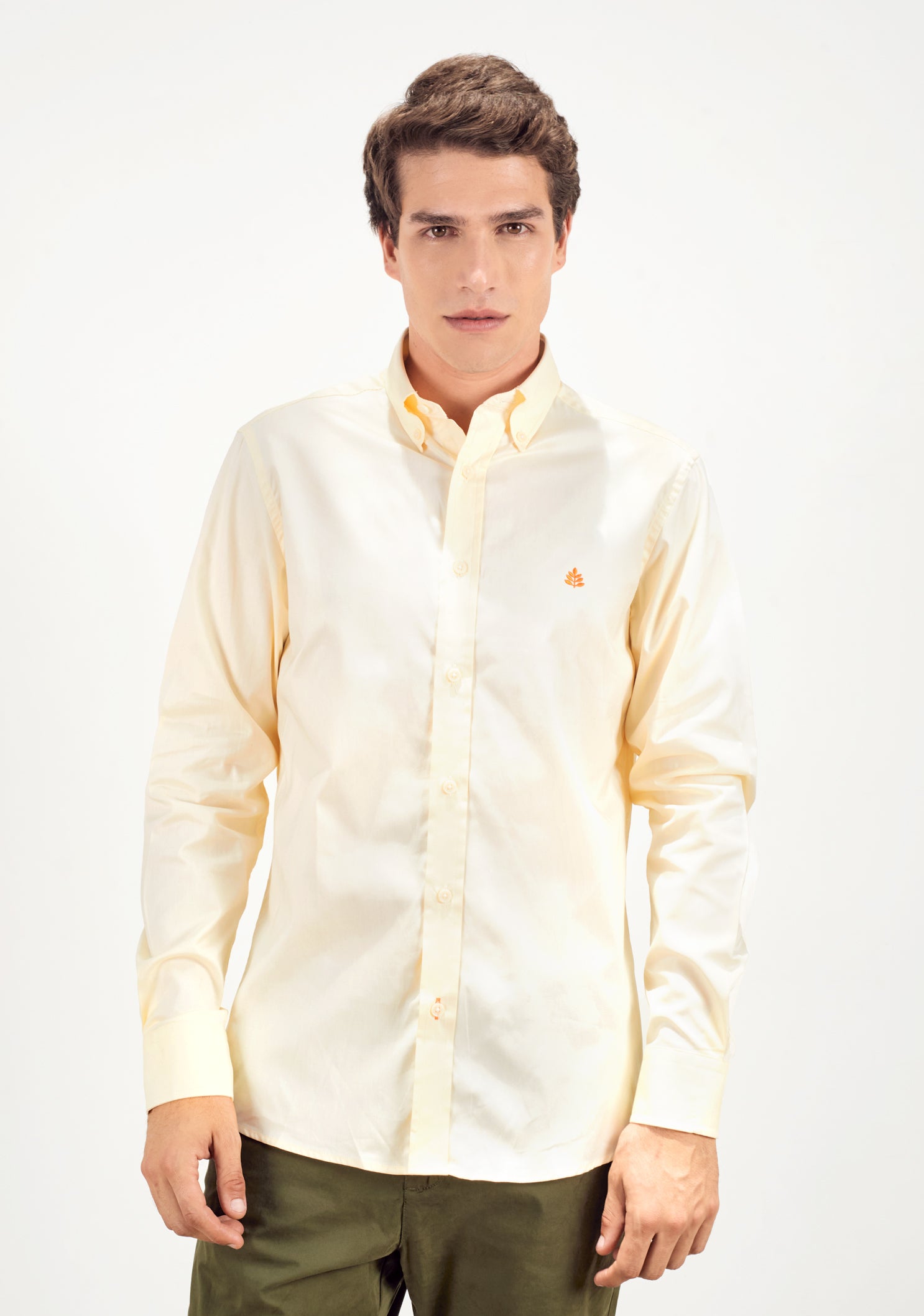 Camisa Amarilla Cuello Button Down L-Nar