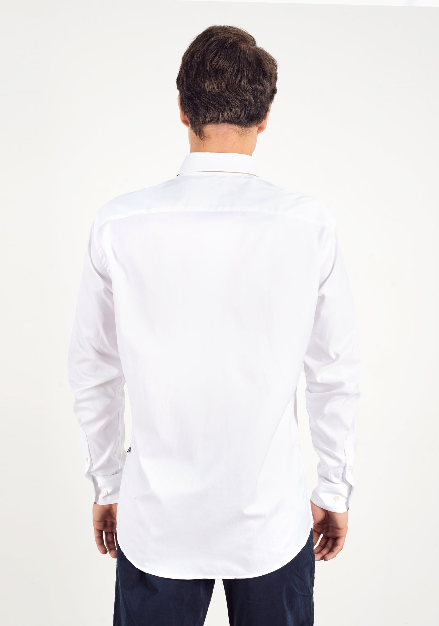 Camisa Blanca Cuello Button Down L - Rosado