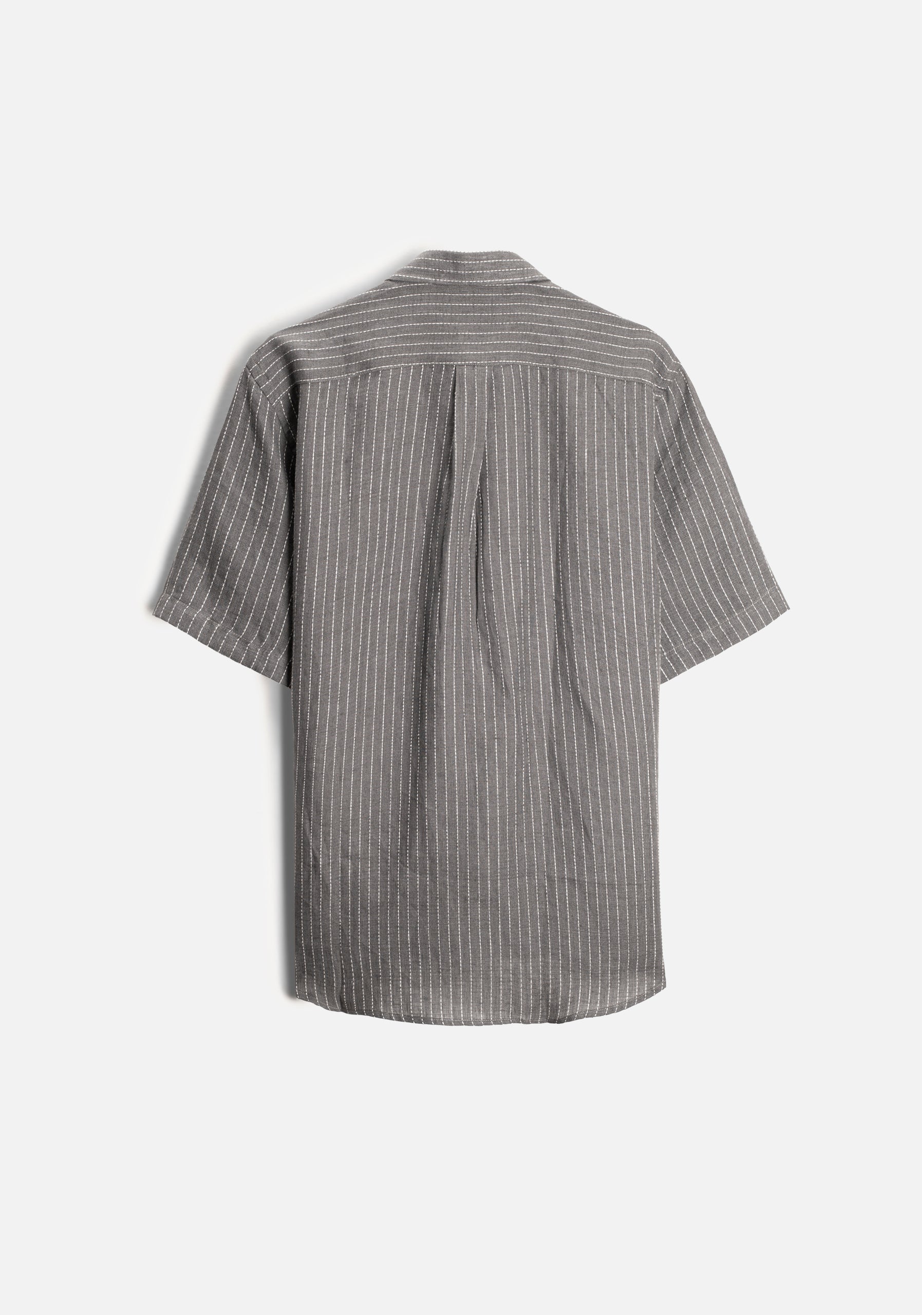 Camisa H CI Lino Varelli L-Mor Gris Rayas Blancas-4