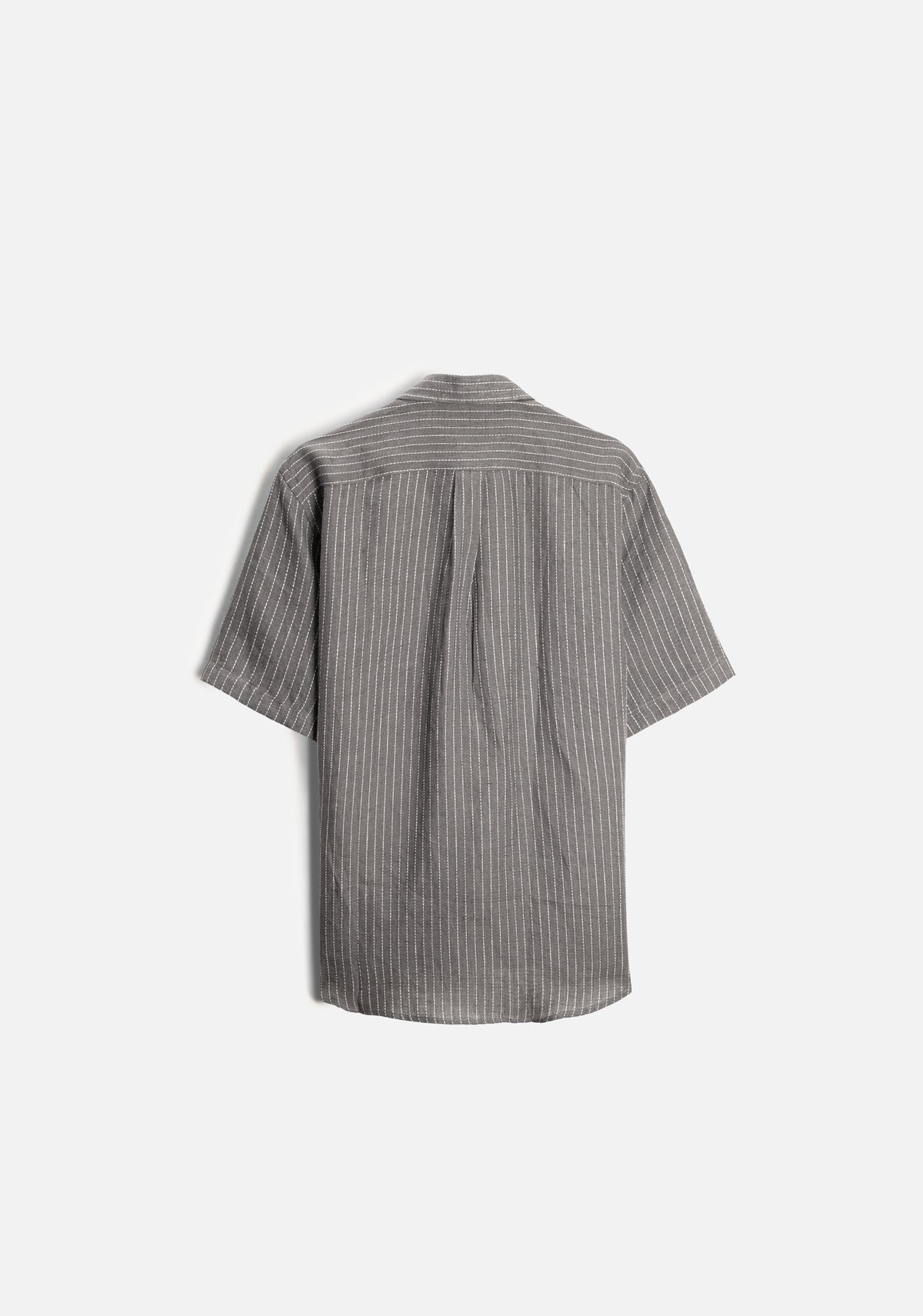 Camisa H CI Lino Varelli L-Mor Gris Rayas Blancas