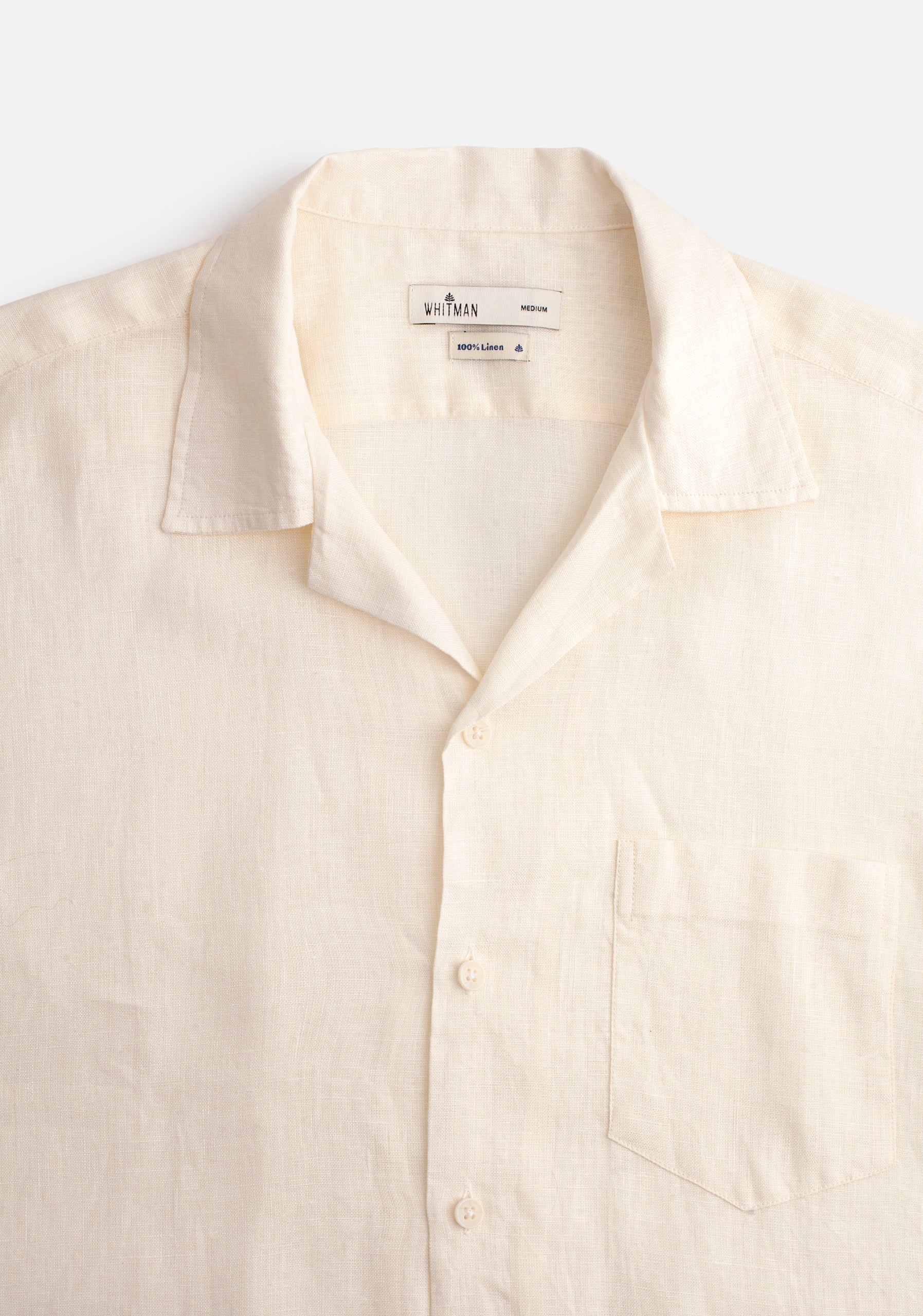 Camisa Cubana Lino Marfil