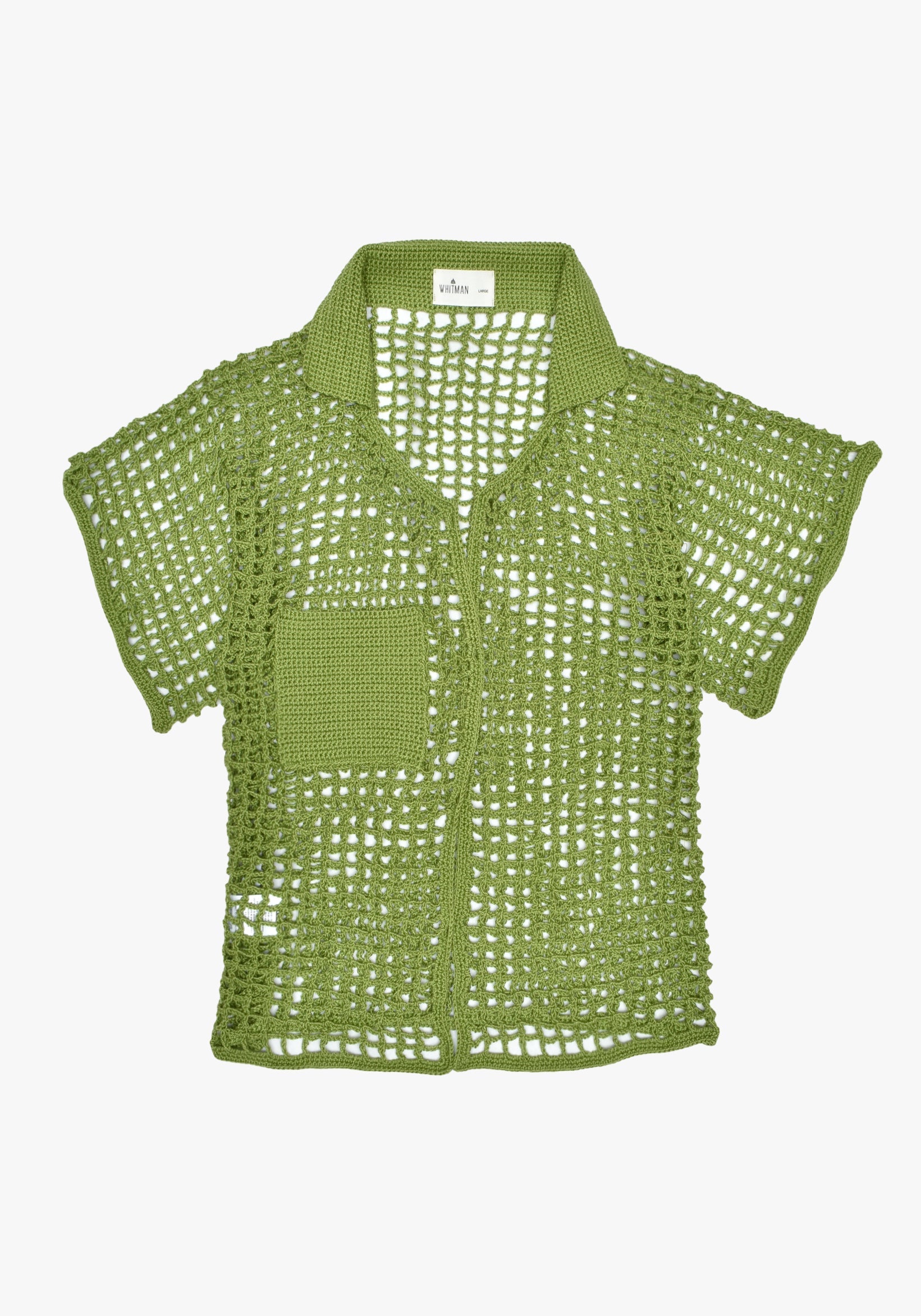 Camisa Cubana Crochet Makala Verde Medio