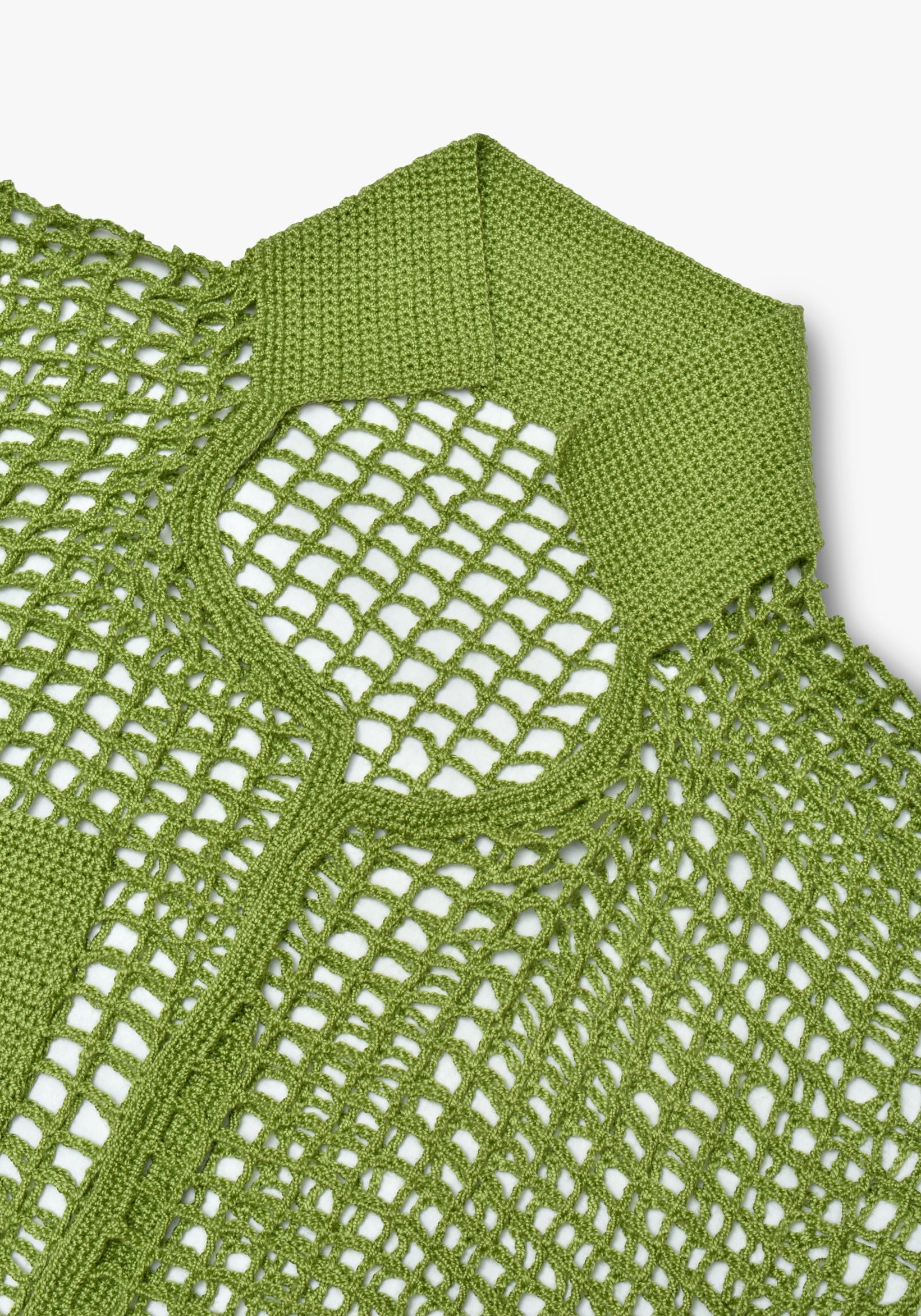 Camisa Cubana Crochet Makala Verde Medio