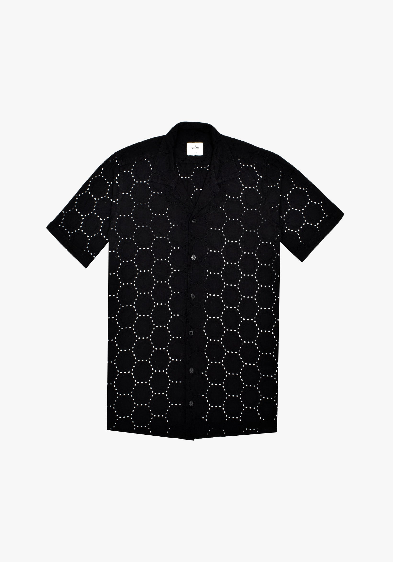 Camisa Cubana Ojal. Negro