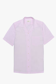 Camisa Cubana Paros Rayas Rosado Claro