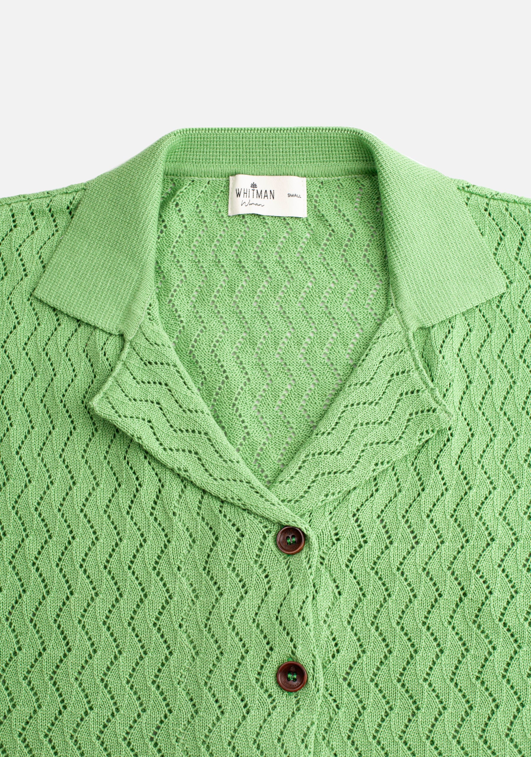 Camisa Cubana Tejida Jane Verde Medio