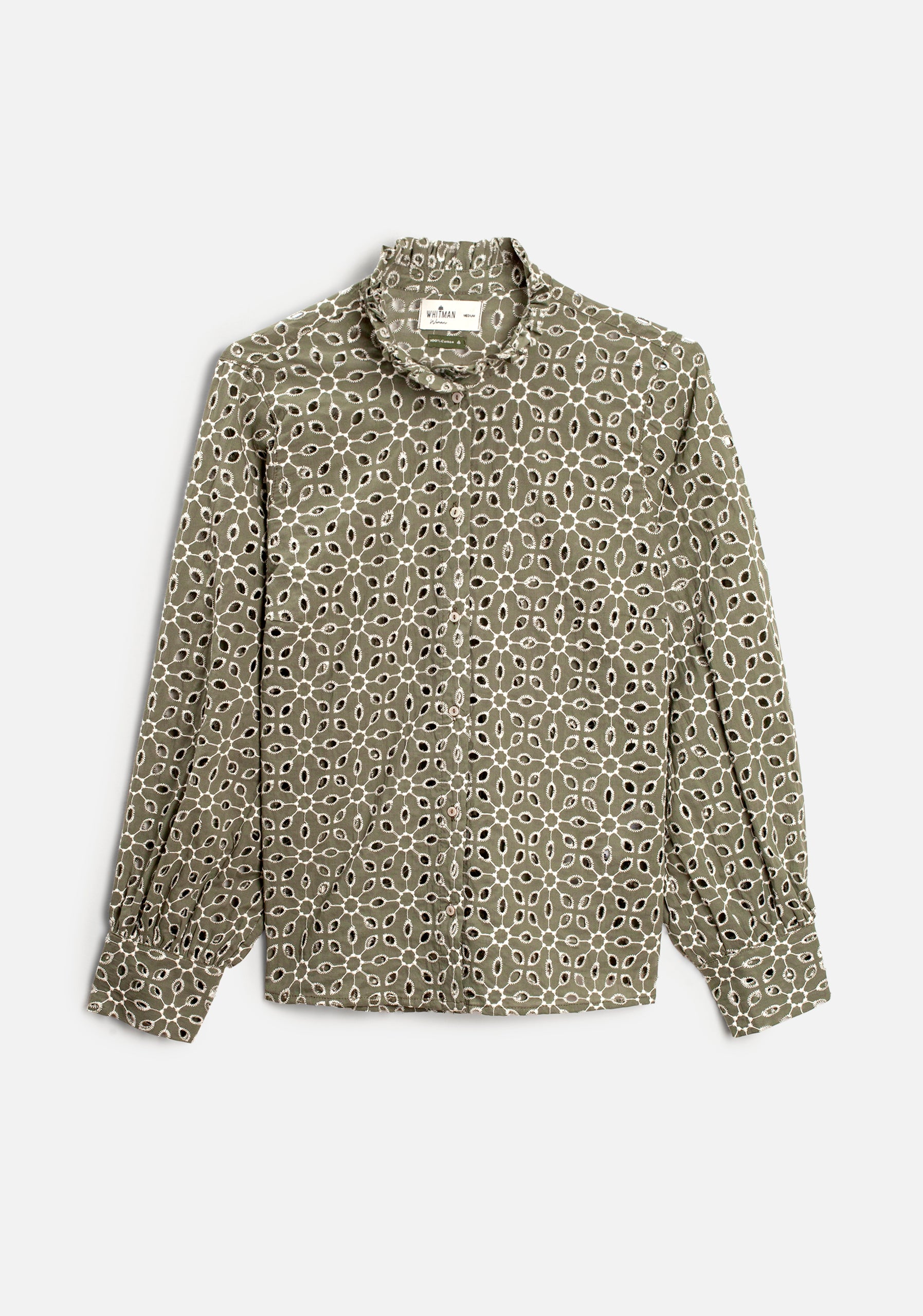 Camisa Emma Verde Olive Ojal