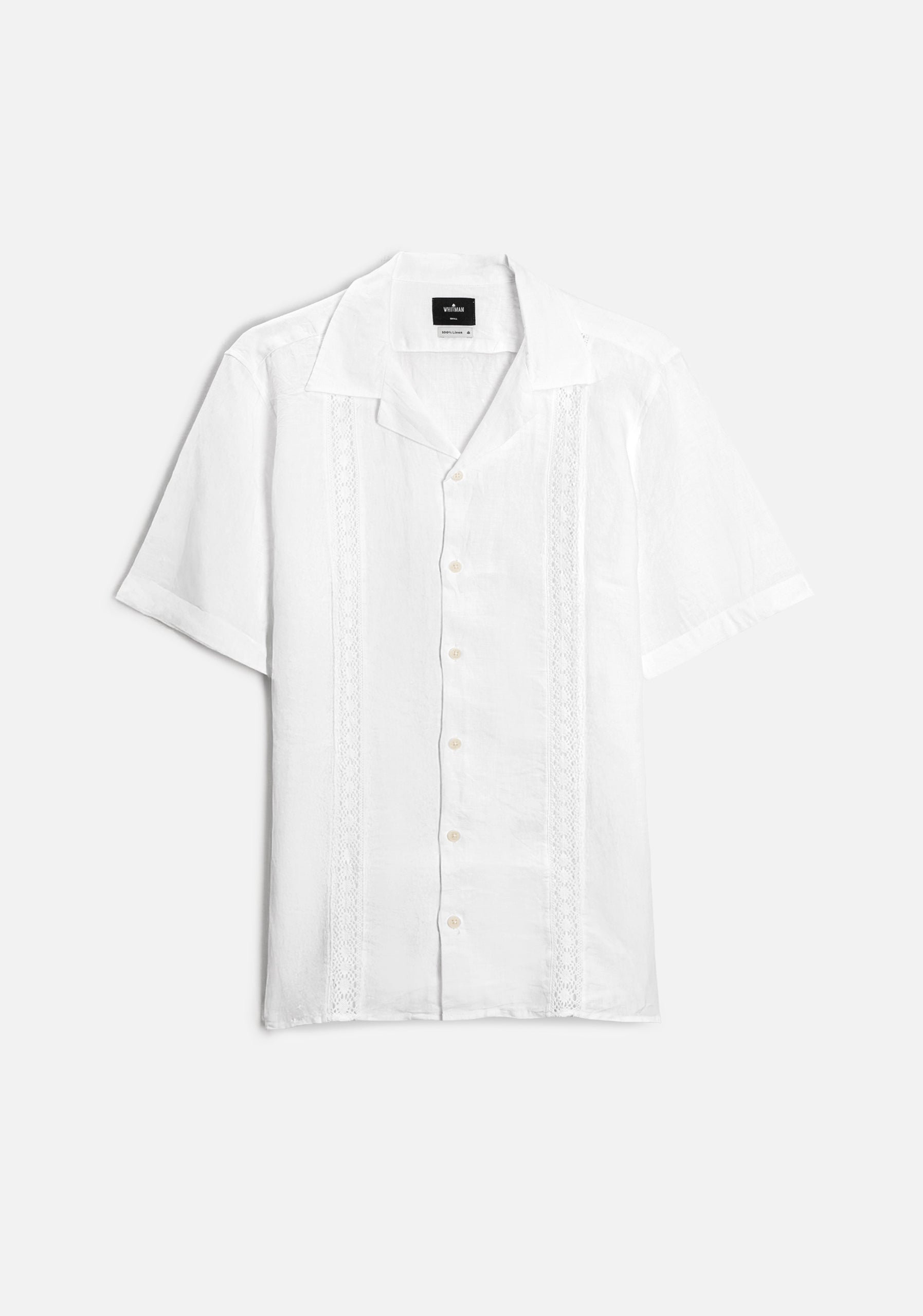 Camisa Guayabera Bol. Manga Corta Blanco