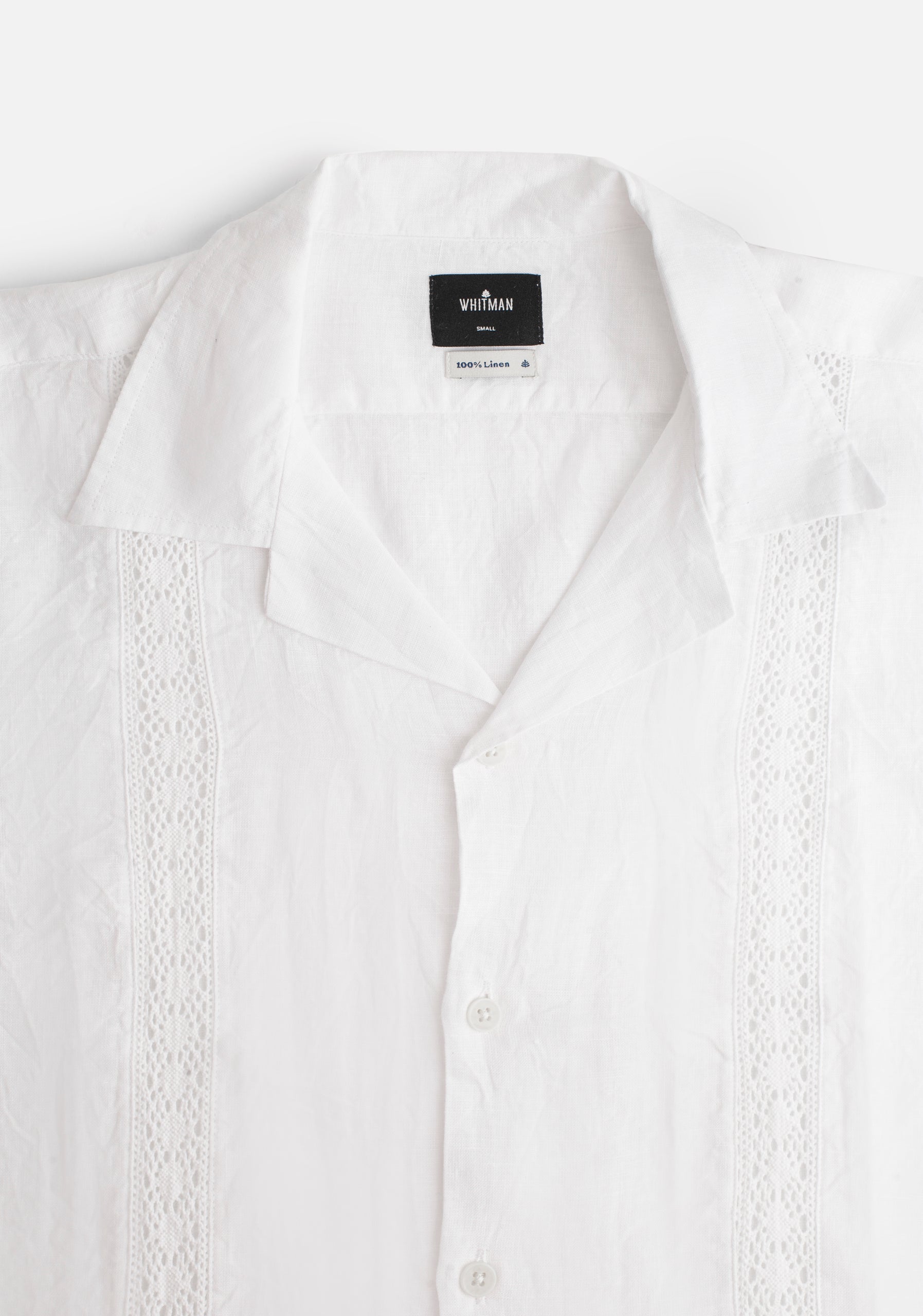 Camisa Guayabera Bol. Manga Corta Blanco